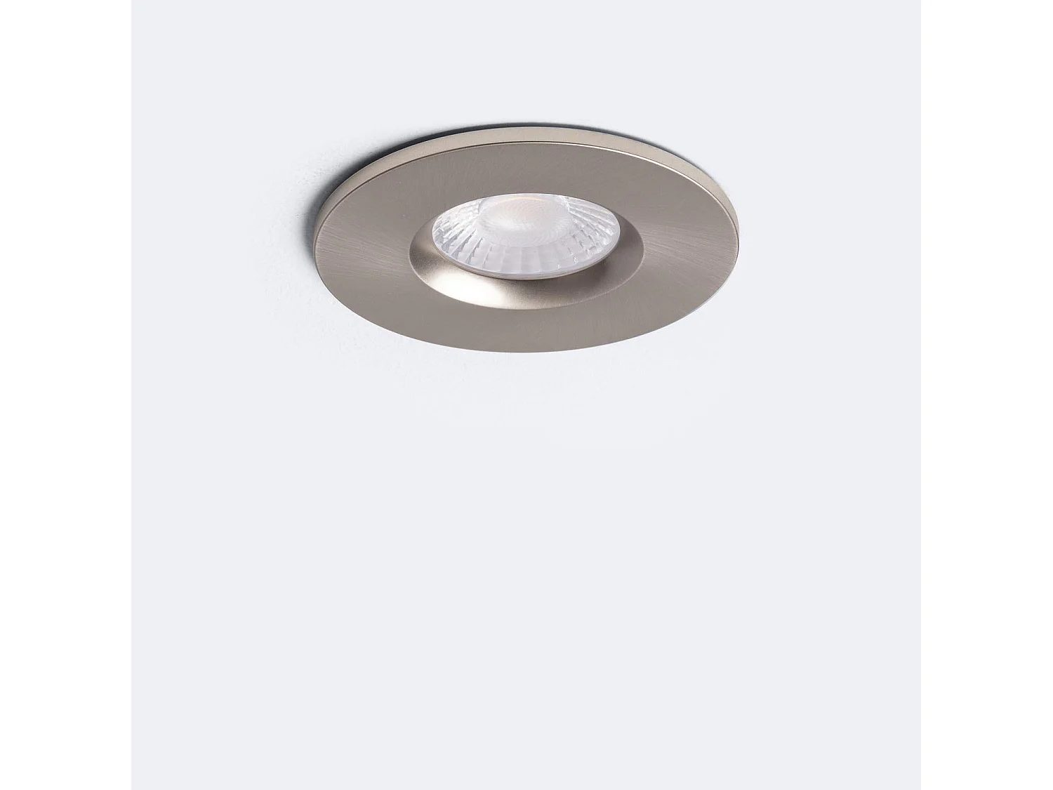 Spot Downlight Ignifuge LED 5-8W Rond Dimmable IP65 Coupe Ø 65 mm Solid Design Chromé Sélectionnable (chaud-neutre)