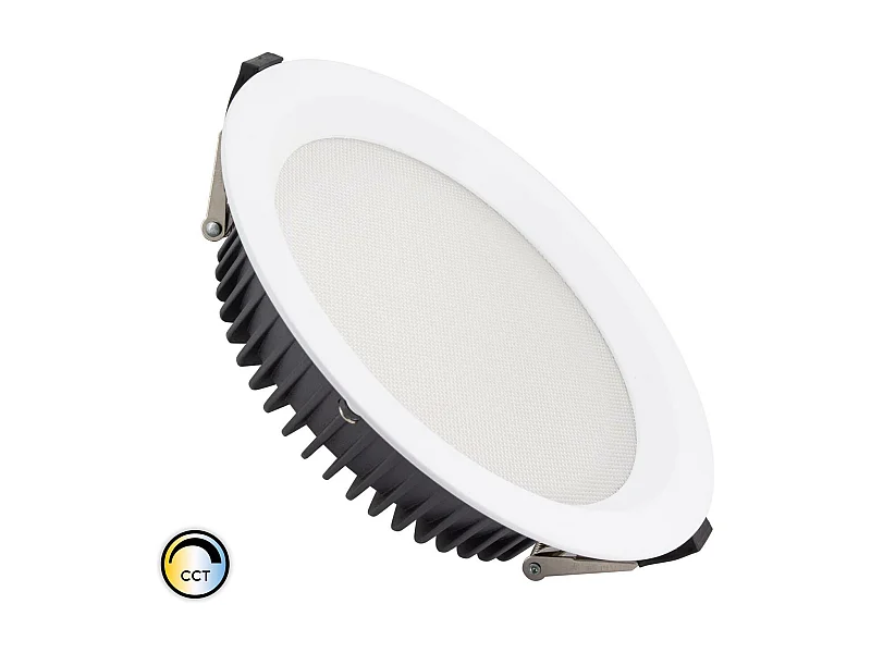 Downlight LED 40W Circular SAMSUNG AERO 130 lm/W Microprismático CCT Seleccionable LIFUD Corte Ø 200 mm (3000K - 4000K - 6000K) Seleccionable (Cálido-Neutro-Frío)