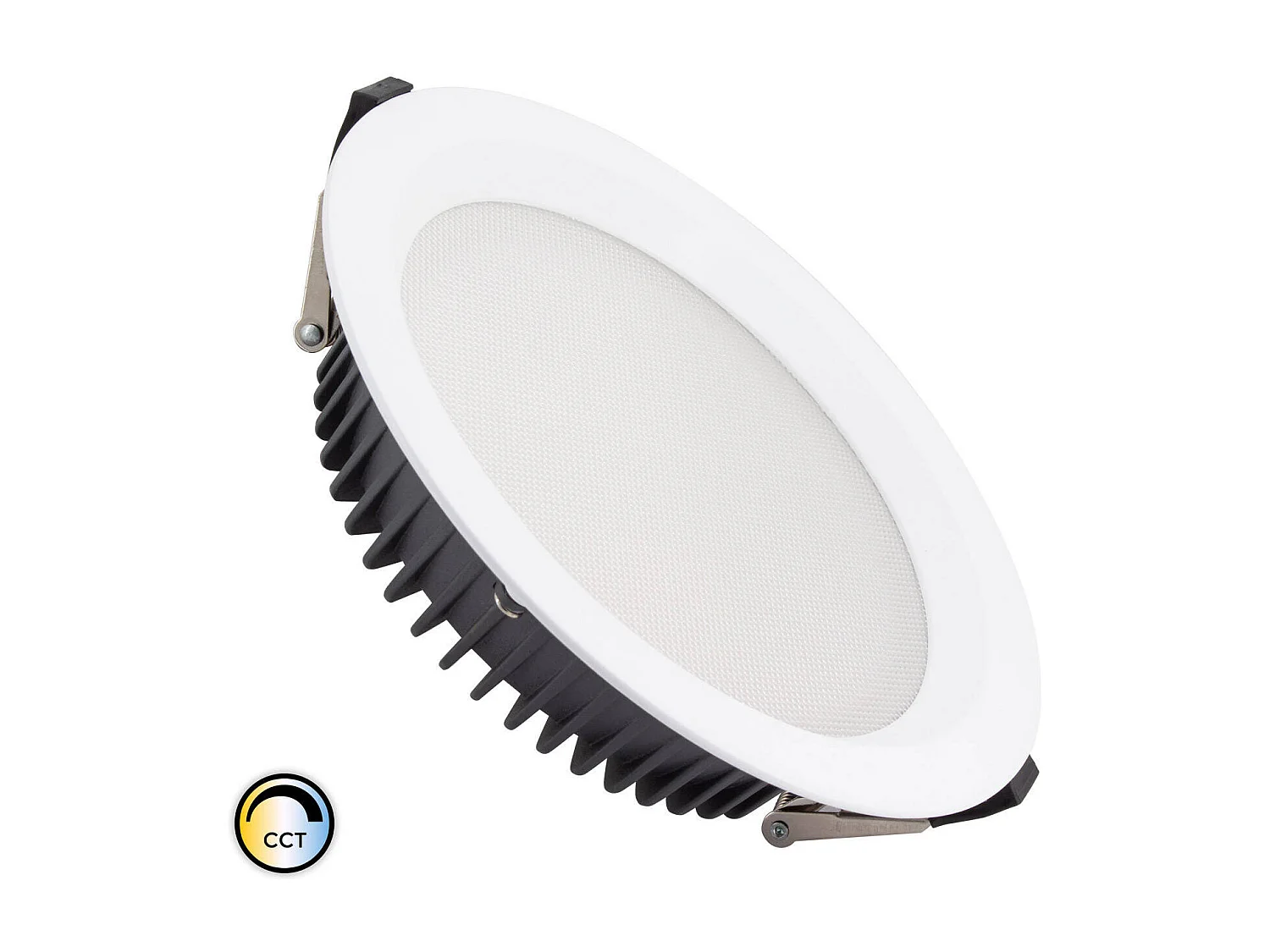 Downlight LED 40W Circular SAMSUNG AERO 130 lm/W Microprismático CCT Seleccionable LIFUD Corte Ø 200 mm (3000K - 4000K - 6000K) Seleccionable (Cálido-Neutro-Frío)