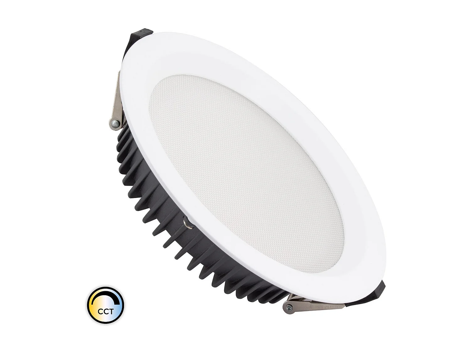 Downlight LED 40W Circular AERO 130 lm/W Microprismático CCT Seleccionable Corte Ø 200 mm 3000K - 4000K - 6000K Seleccionable (Cálido-Neutro-Frío)