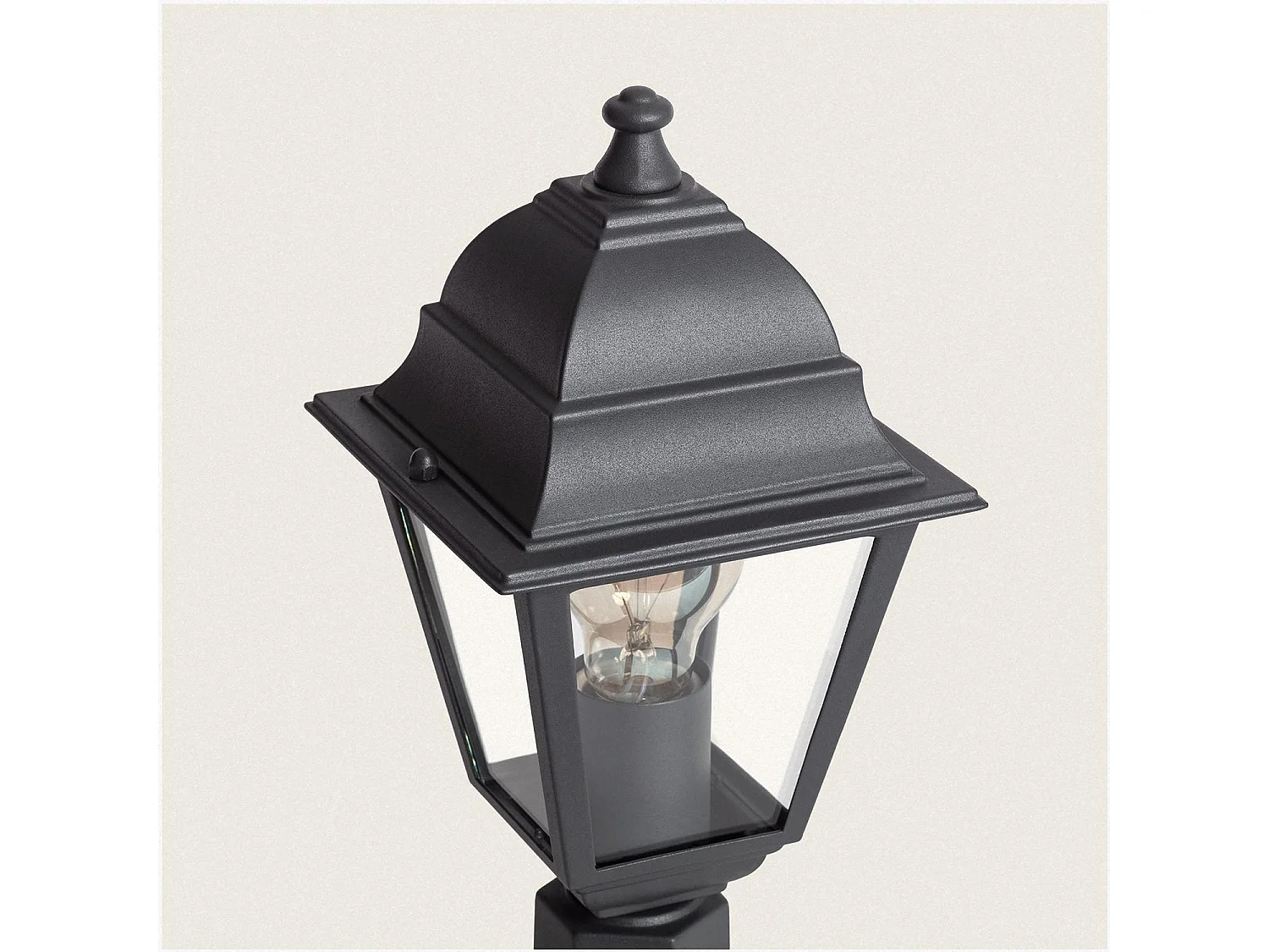 Baliza Sobremuro Exterior E27 Aluminio y Cristal Villa