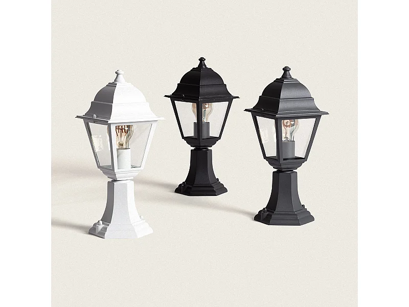 Baliza Sobremuro Exterior E27 Aluminio y Cristal Villa