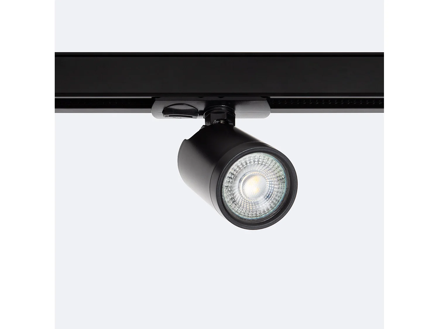 Spot à Douille sur Rail Monophasé Davos pour Ampoule GU10 Noir