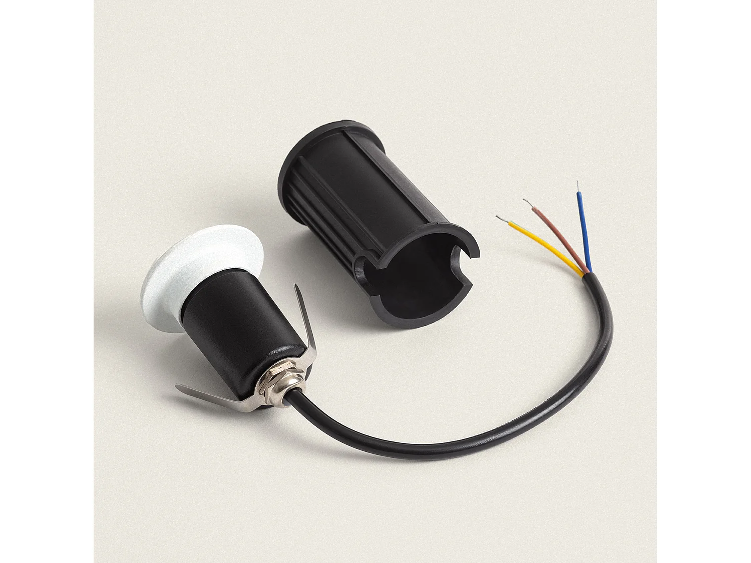 Baliza Exterior LED 1W Empotrable Suelo Letso 4L Blanco 2700K Blanco Cálido