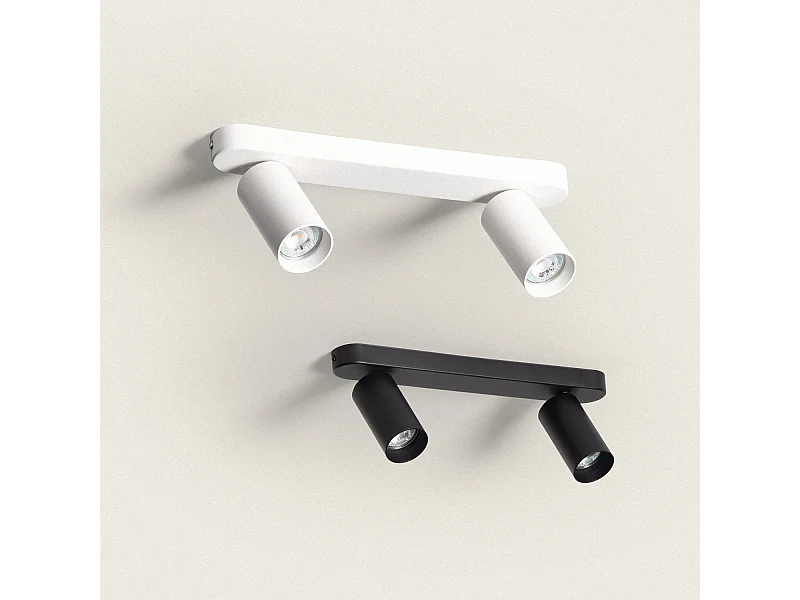 Plafonnier Orientable Emir 2 Spots Blanc