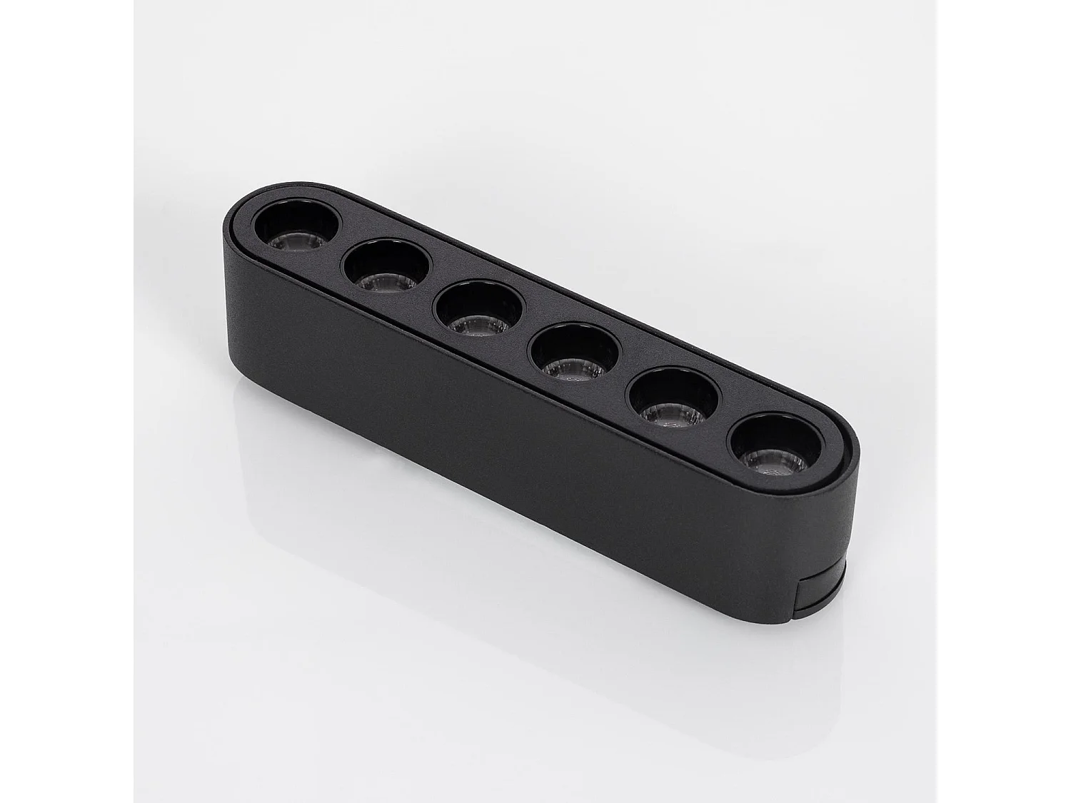 Spot Linéaire LED sur Rail Magnétique 25mm Extra-Plat 6W 48V Noir Optic 120mm 2700K Blanc chaud