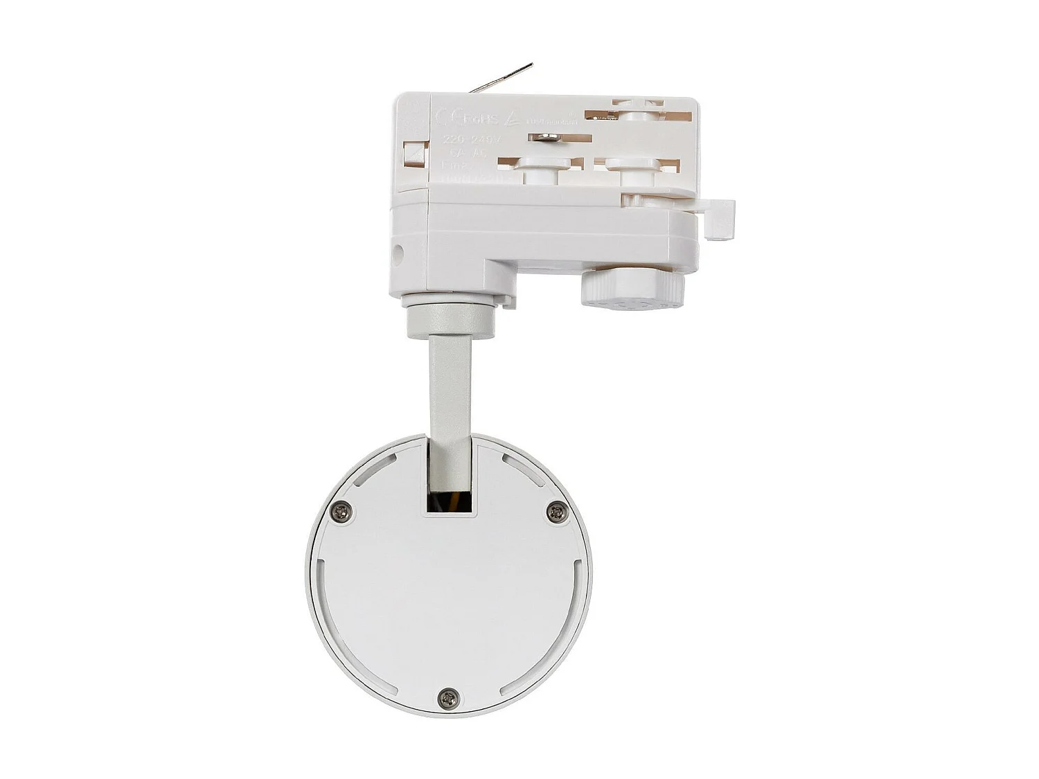 Spot LED sur Rail Triphasé 20W Mallet Dimmable Blanc  4000K Blanc neutre