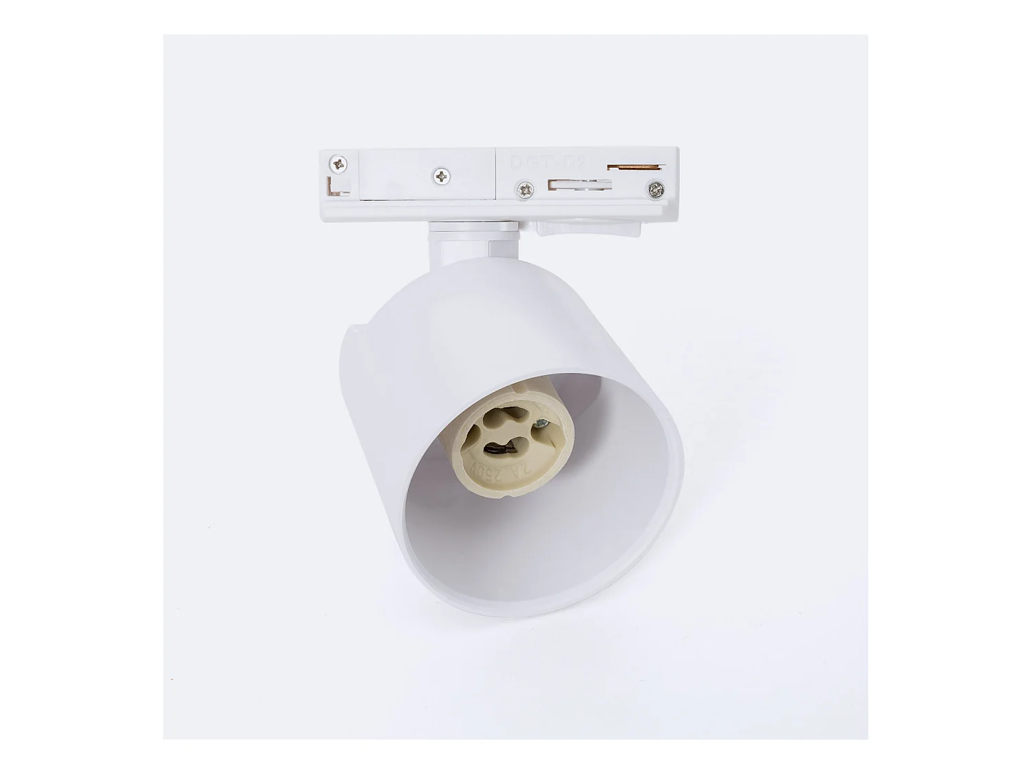 Spot à Douille sur Rail Monophasé Davos pour Ampoule LED GU10 AR111 Noir
