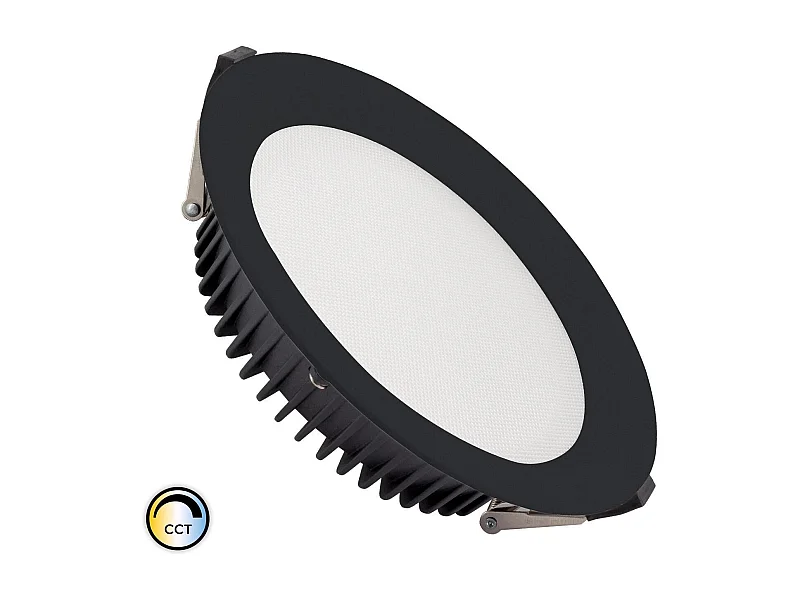 Downlight LED 20W Circular SAMSUNG AERO 130 lm/W Microprismático CCT Seleccionable LIFUD Corte Ø 155 mm Negro Seleccionable (Cálido-Neutro-Frío)