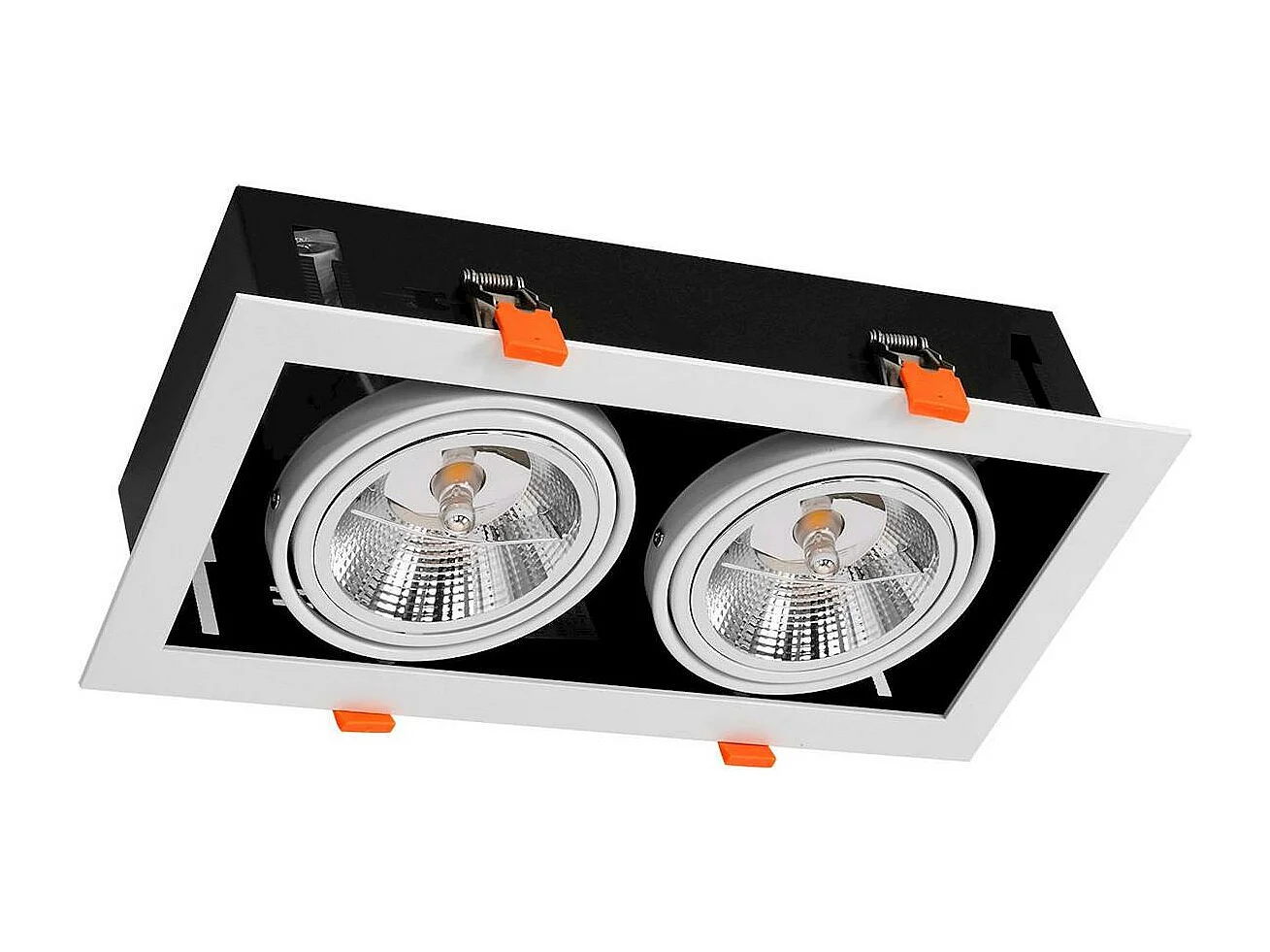 Downlight LED 24W Rettangolare Kardan AR111 Foro 325x165 mm 3000K Bianco Caldo
