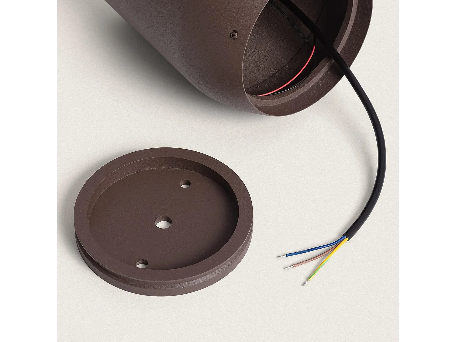 Balise Extérieure LED 8W sur Pied 38 cm en Saillie Danko Rouille