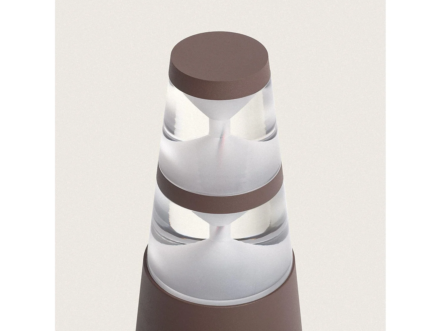 Balise Extérieure LED 8W sur Pied 38 cm en Saillie Danko Rouille