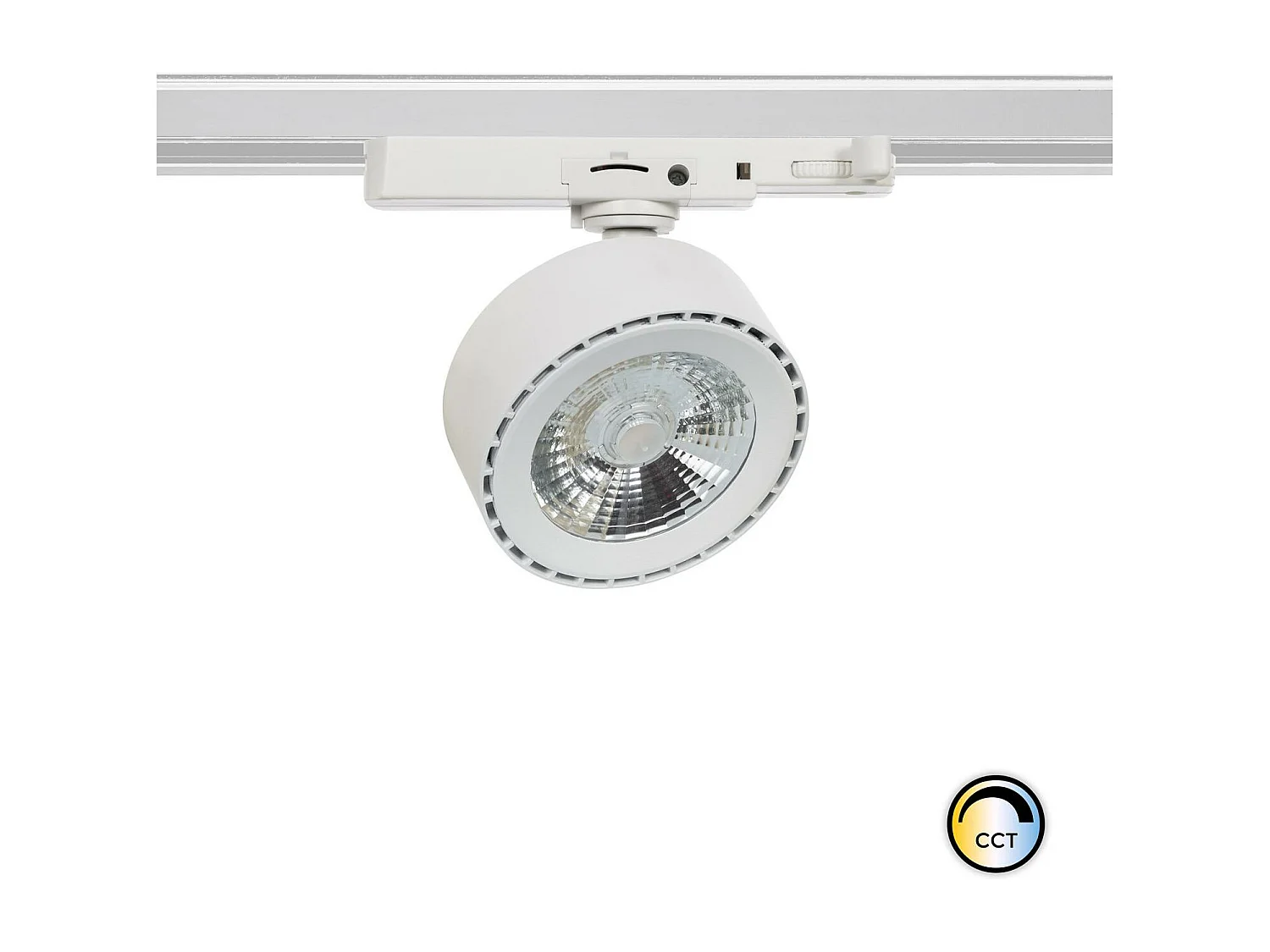 Spot LED sur Rail Triphasé 20W Onuba CCT Sélectionnable Blanc (3000K - 4000K - 6000K) Sélectionnable (chaud-neutre-froid)