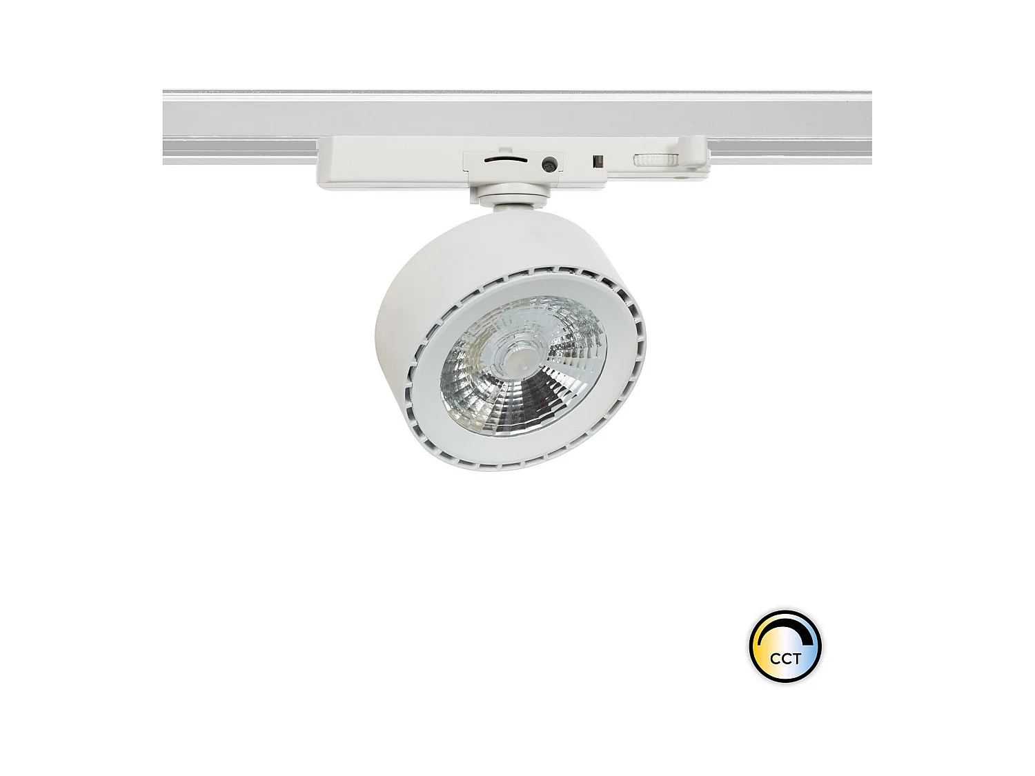 Spot LED sur Rail Triphasé 20W Onuba CCT Sélectionnable Blanc Sélectionnable (chaud-neutre-froid)