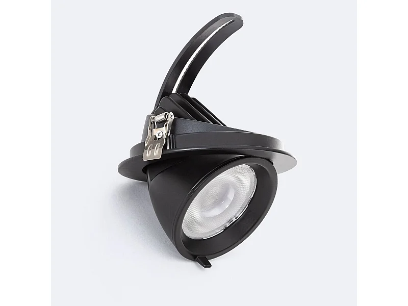 Downlight LED 24W Rond Orientable  120lm/W LIFUD Coupe Ø 170 mm Noir Blanc Neutre No Flicker 4000K