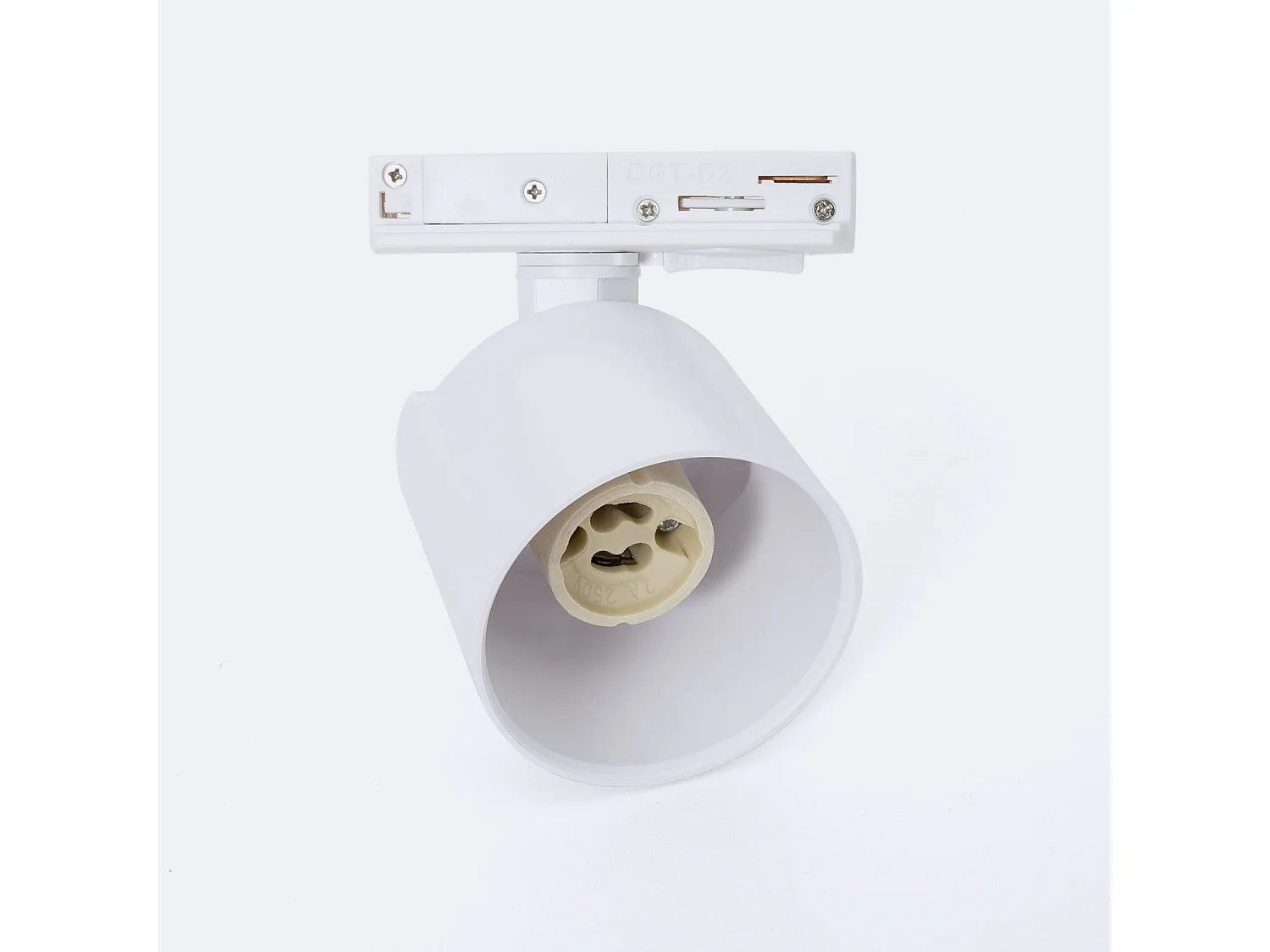 Spot à Douille sur Rail Monophasé Davos pour Ampoule LED GU10 AR111 Blanc