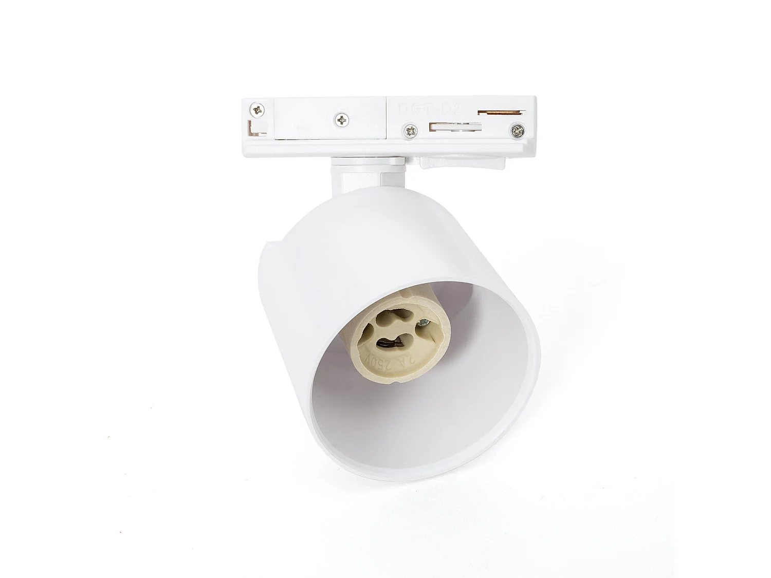 Spot à Douille sur Rail Monophasé Davos pour Ampoule LED GU10 AR111 Blanc
