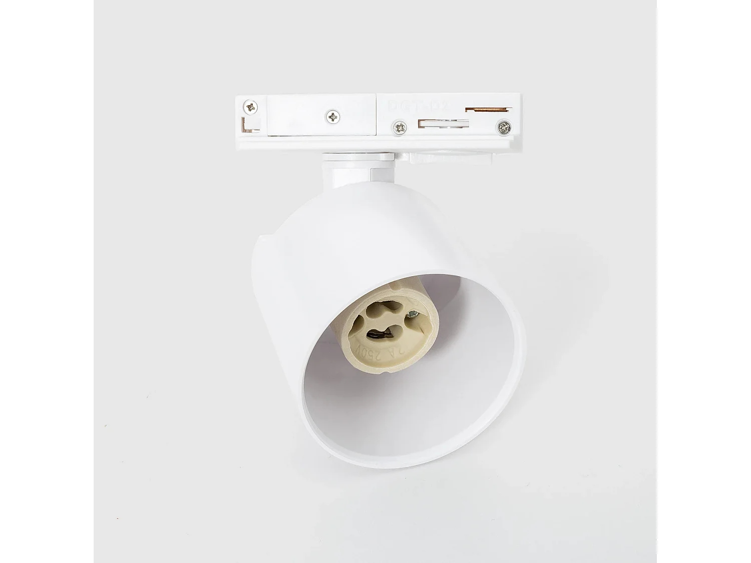 Spot à Douille sur Rail Monophasé Davos pour Ampoule LED GU10 AR111 Blanc