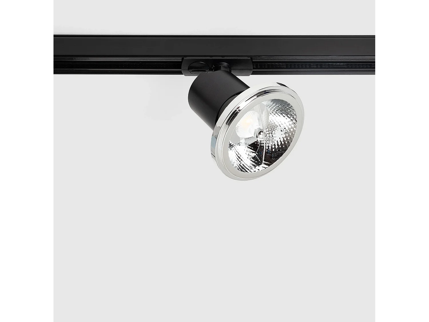 Spot à Douille sur Rail Monophasé Davos pour Ampoule LED GU10 AR111 Blanc