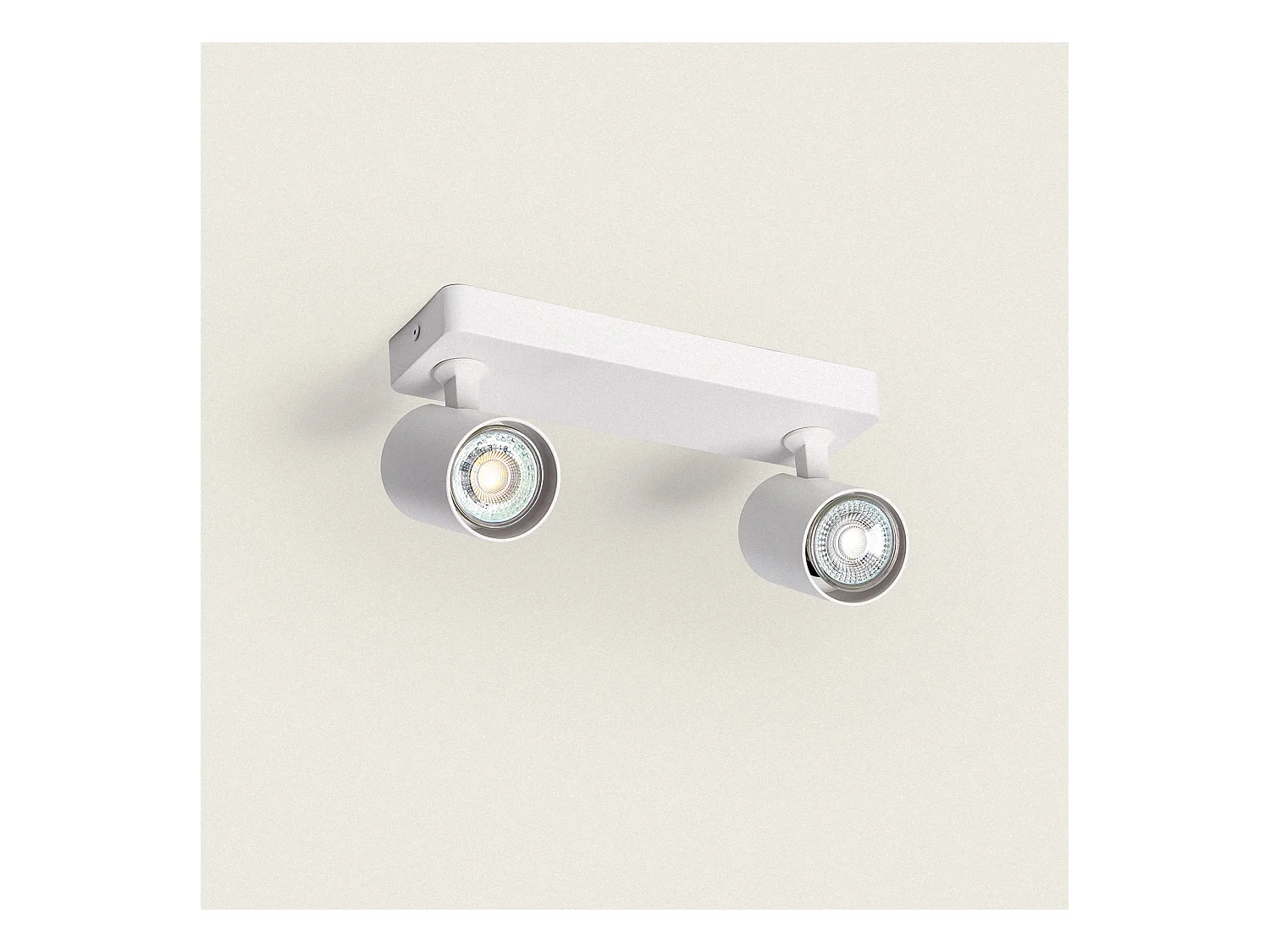 Plafonnier Orientable Cora 2 Spots Blanc Blanc