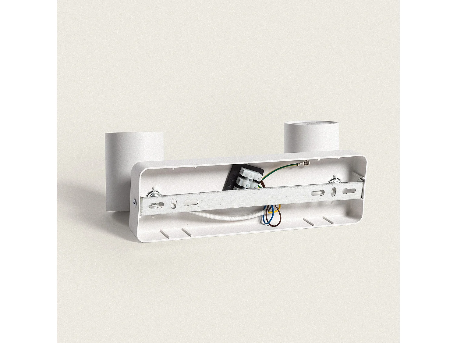 Plafonnier Orientable Aluminium 2 Spots Blanc Cora Blanc