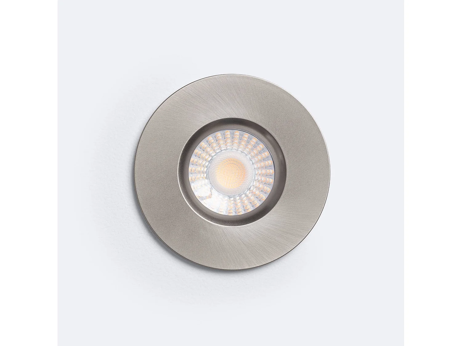Spot Downlight Ignifuge LED 5-8W Rond Dimmable IP65 Coupe Ø 65 mm Solid Design Argent Sélectionnable (chaud-neutre)