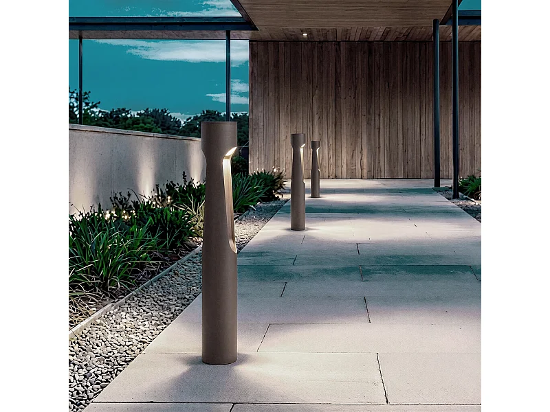 Balise Extérieure LED 8W sur Pied 60cm en Saillie Dago Anthracite