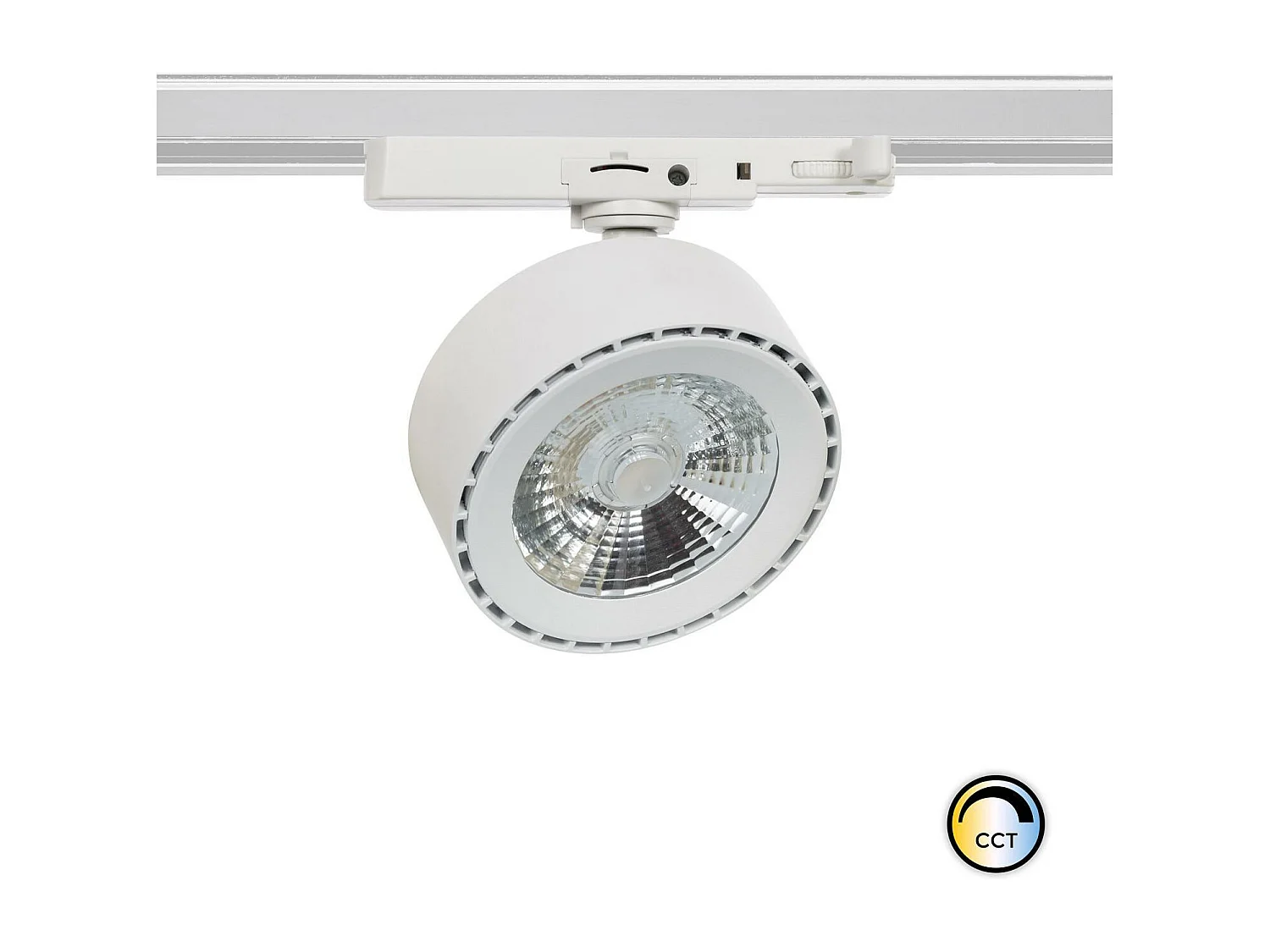 Spot LED sur Rail Triphasé 30W Onuba CCT Sélectionnable Blanc (3000K - 4000K - 6000K) Sélectionnable (chaud-neutre-froid)