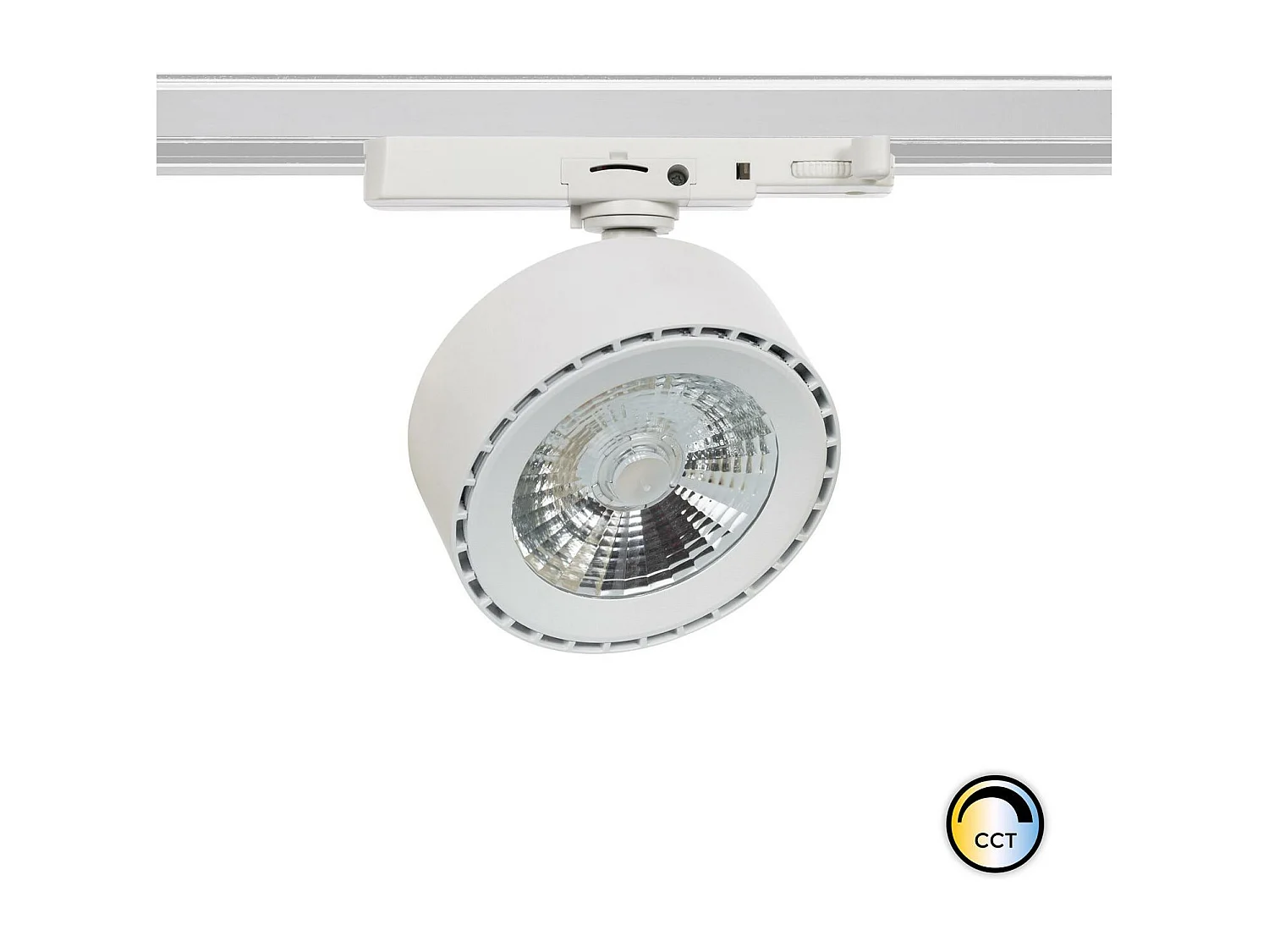 Spot LED sur Rail Triphasé 30W Onuba CCT Sélectionnable Blanc (3000K - 4000K - 6000K) Sélectionnable (chaud-neutre-froid)