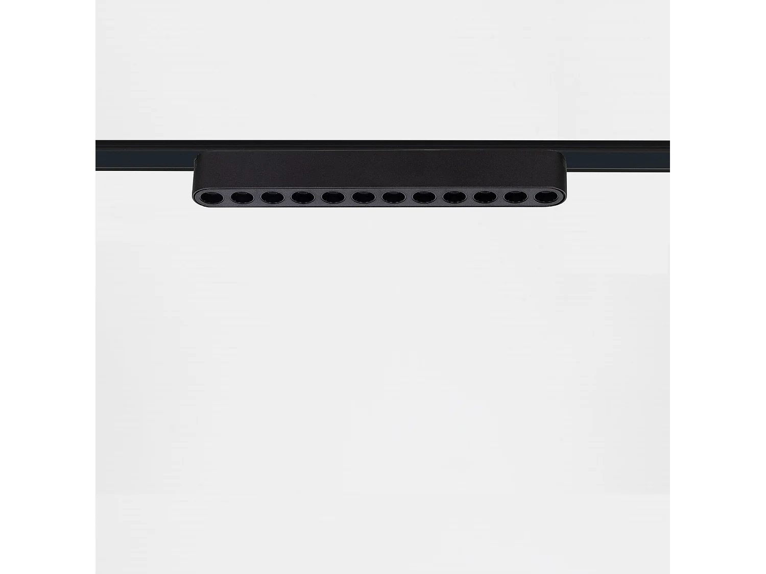 Spot Linéaire LED sur Rail Magnétique 25mm Extra-Plat 12W 48V Noir Grid 222mm 2700K Blanc chaud