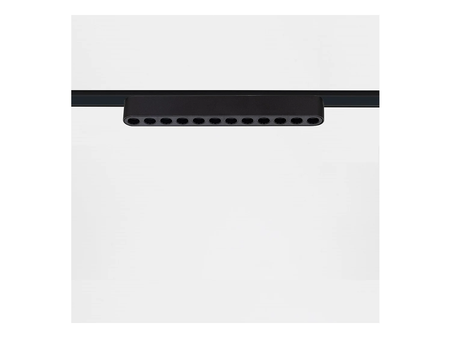 Spot Linéaire LED sur Rail Magnétique 25mm Extra-Plat 12W 48V Noir Grid 222mm 2700K Blanc chaud