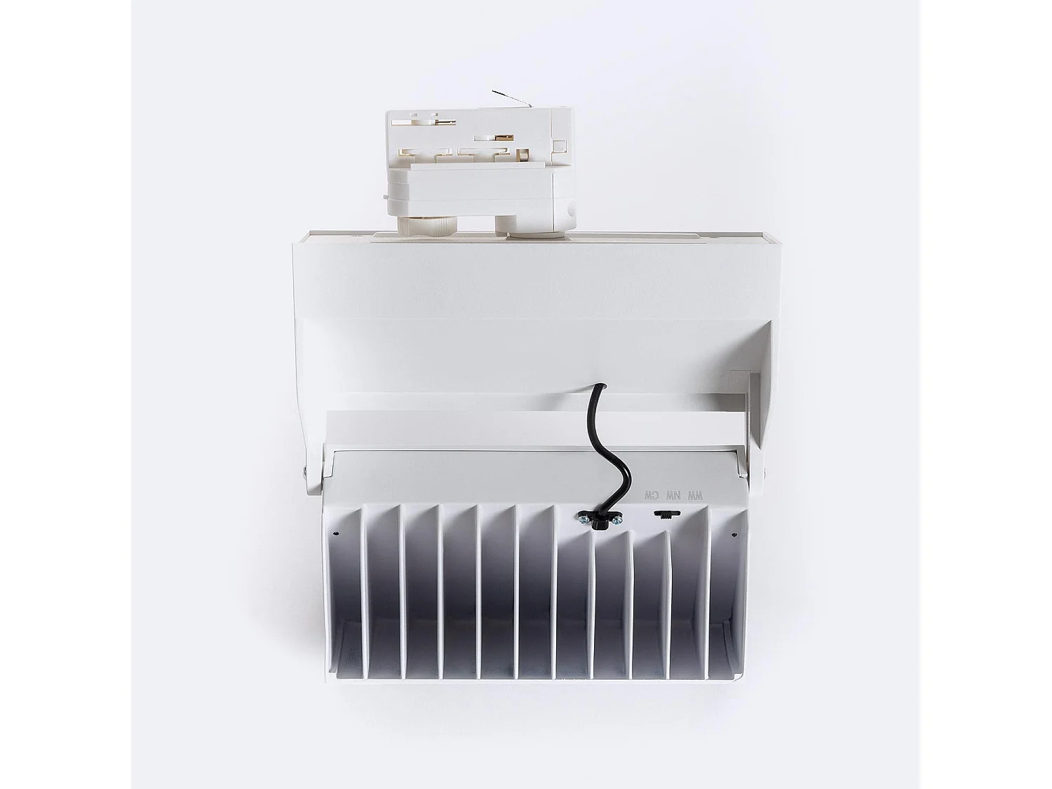 Spot LED sur Rail Triphasé 38W Piero CCT Sélectionnable (4000K - 5000K - 6000K) Sélectionnable