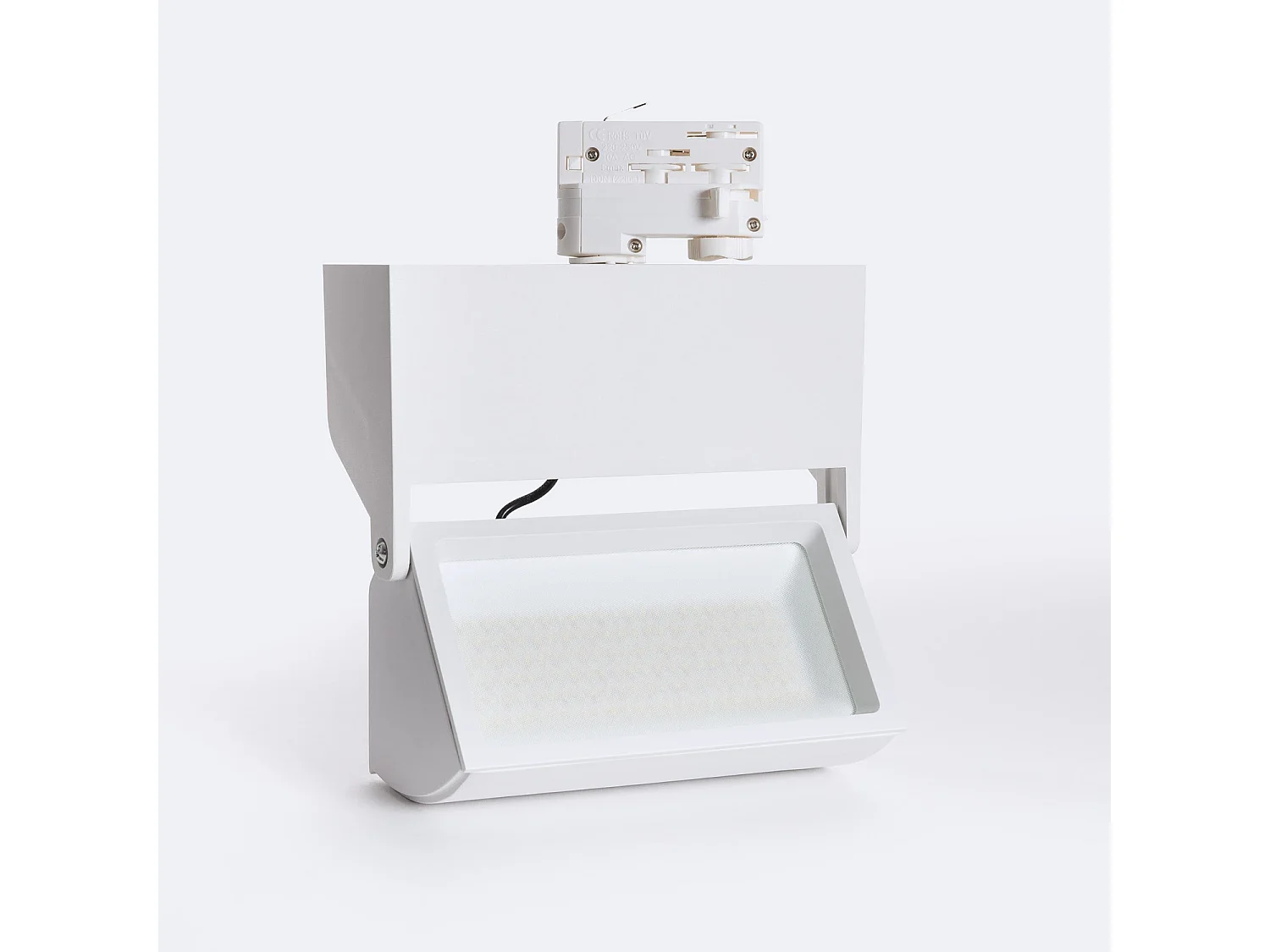 Spot LED sur Rail Triphasé 38W Piero CCT Sélectionnable 4000K - 5000K - 6000K Sélectionnable