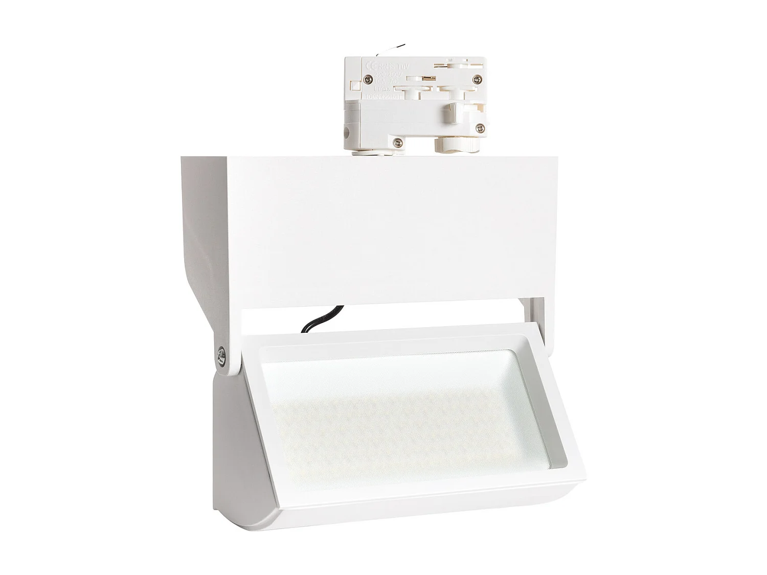 Spot LED sur Rail Triphasé 38W Piero CCT Sélectionnable 4000K - 5000K - 6000K Sélectionnable