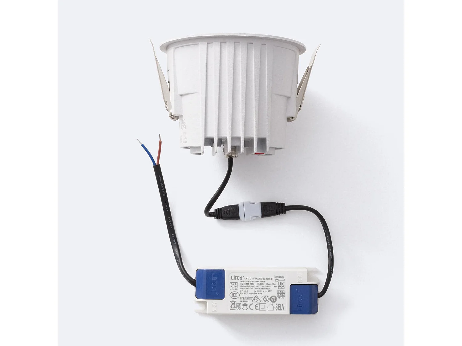 Downlight LED 15W Rond HOTEL CRI90 Coupe Ø 95 mm LIFUD 4000K Blanc neutre