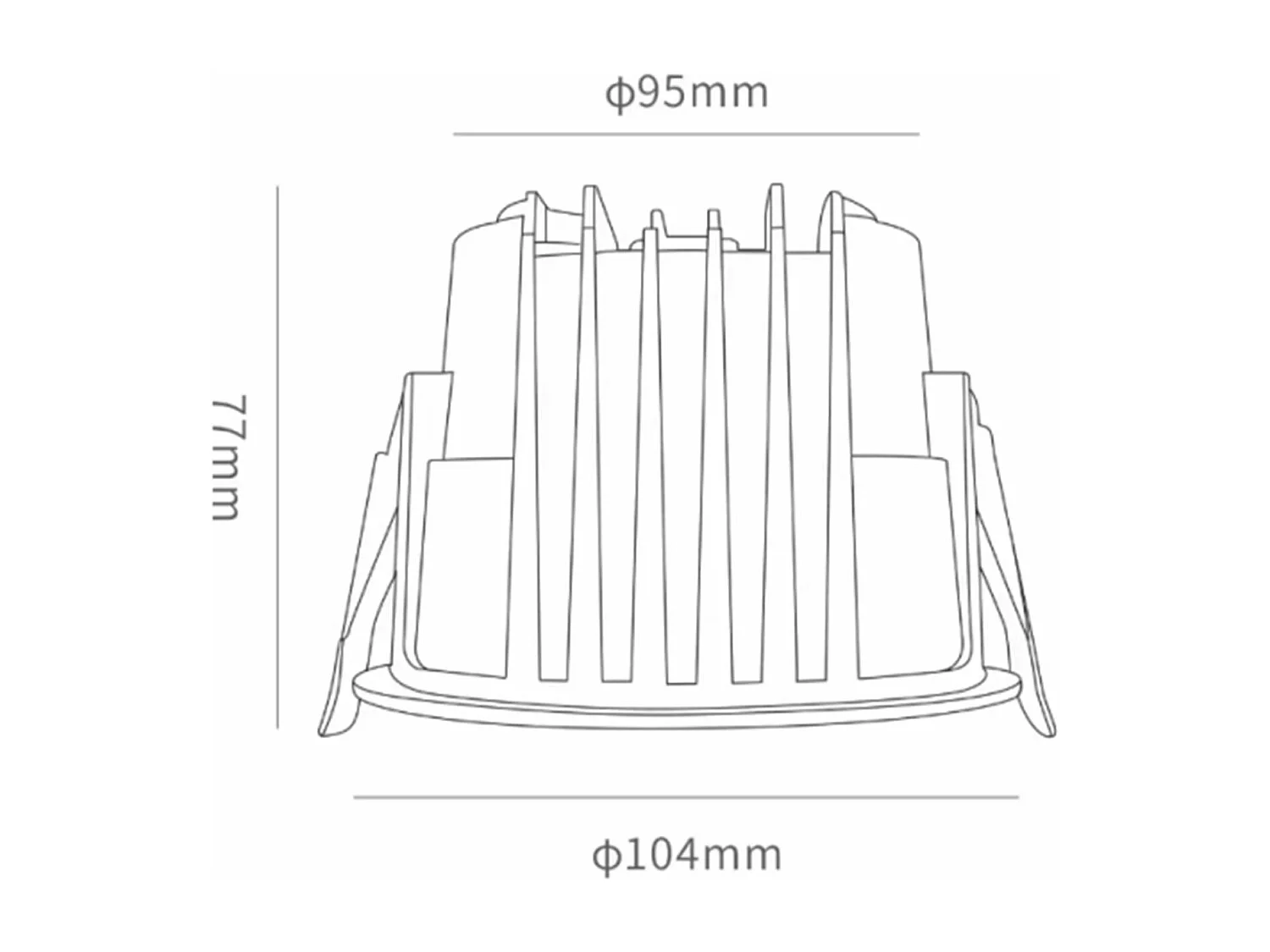 Downlight LED 15W Rond HOTEL CRI90 Coupe Ø 95 mm LIFUD 4000K Blanc neutre