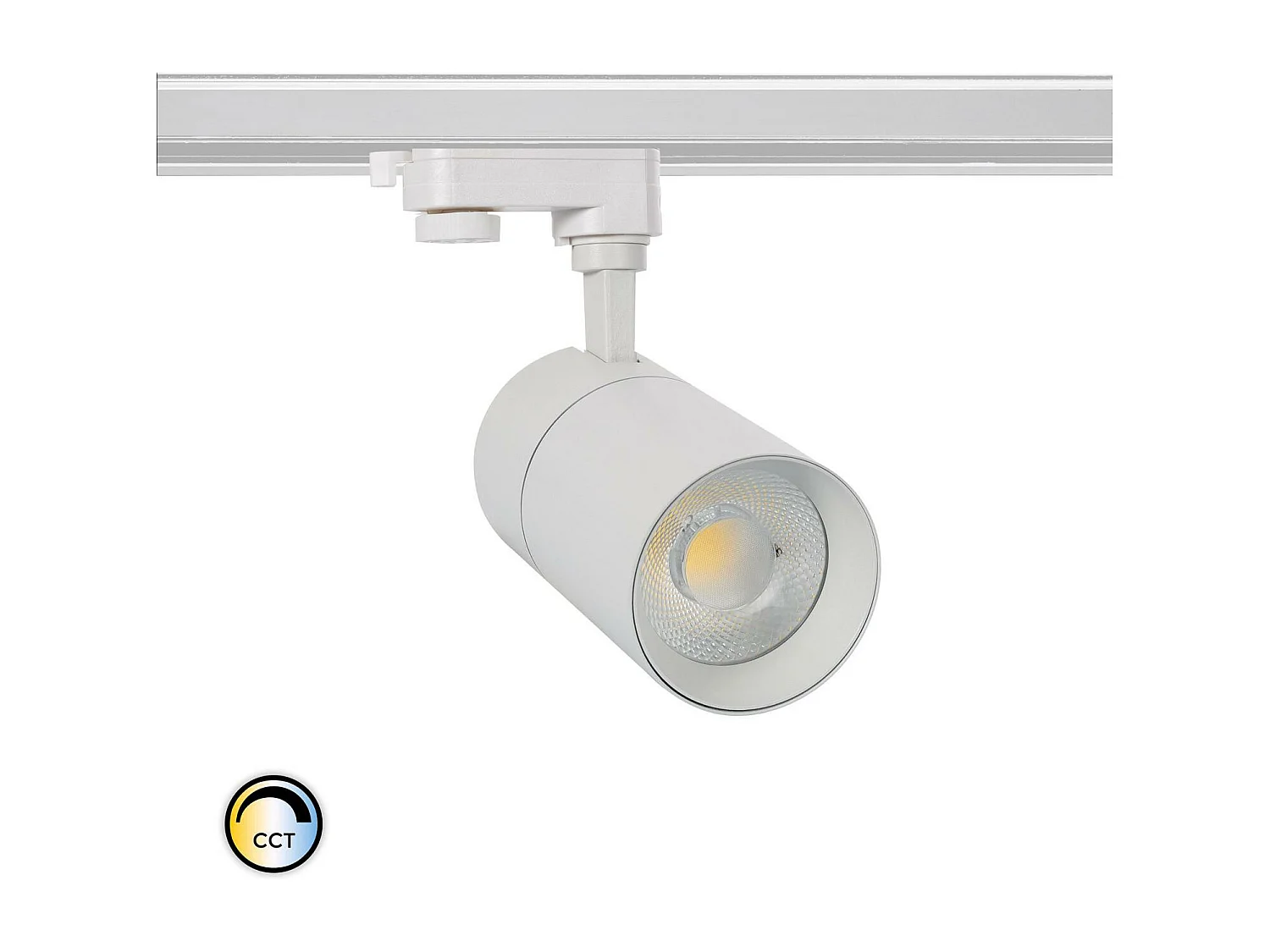 Spot LED sur Rail Triphasé 20W Onuba CCT Sélectionnable Noir Noir
