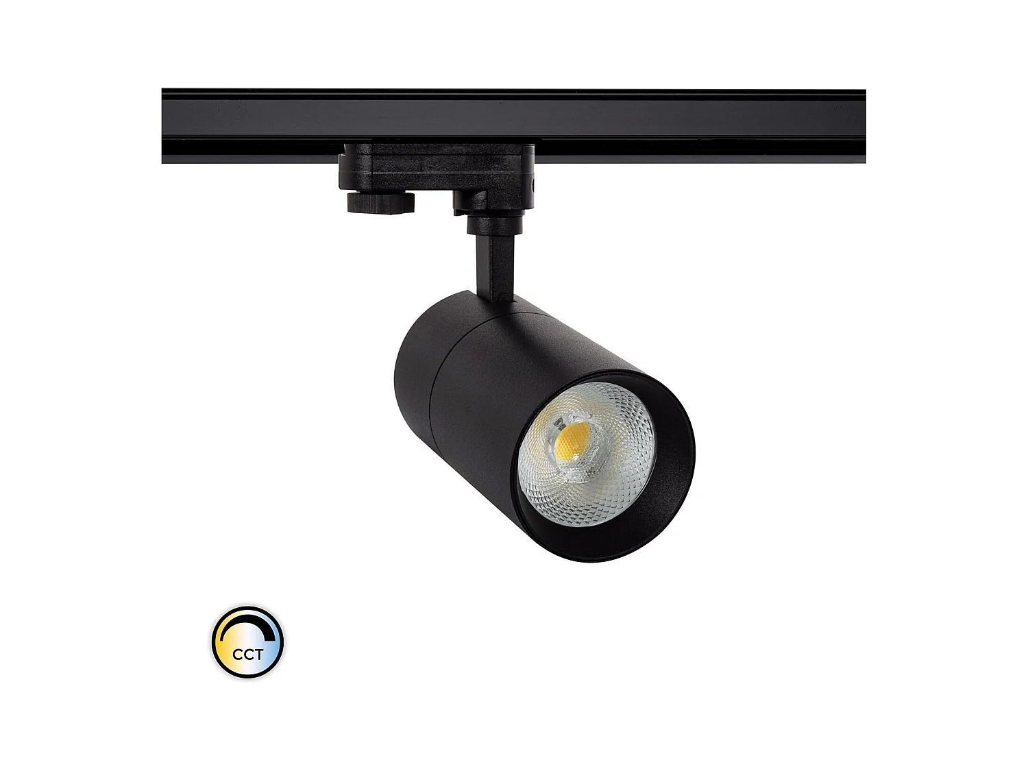 Spot LED sur Rail Triphasé 20W Onuba CCT Sélectionnable Noir Noir