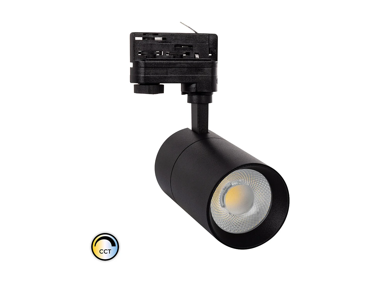 Spot LED sur Rail Triphasé 20W Onuba CCT Sélectionnable Noir Noir