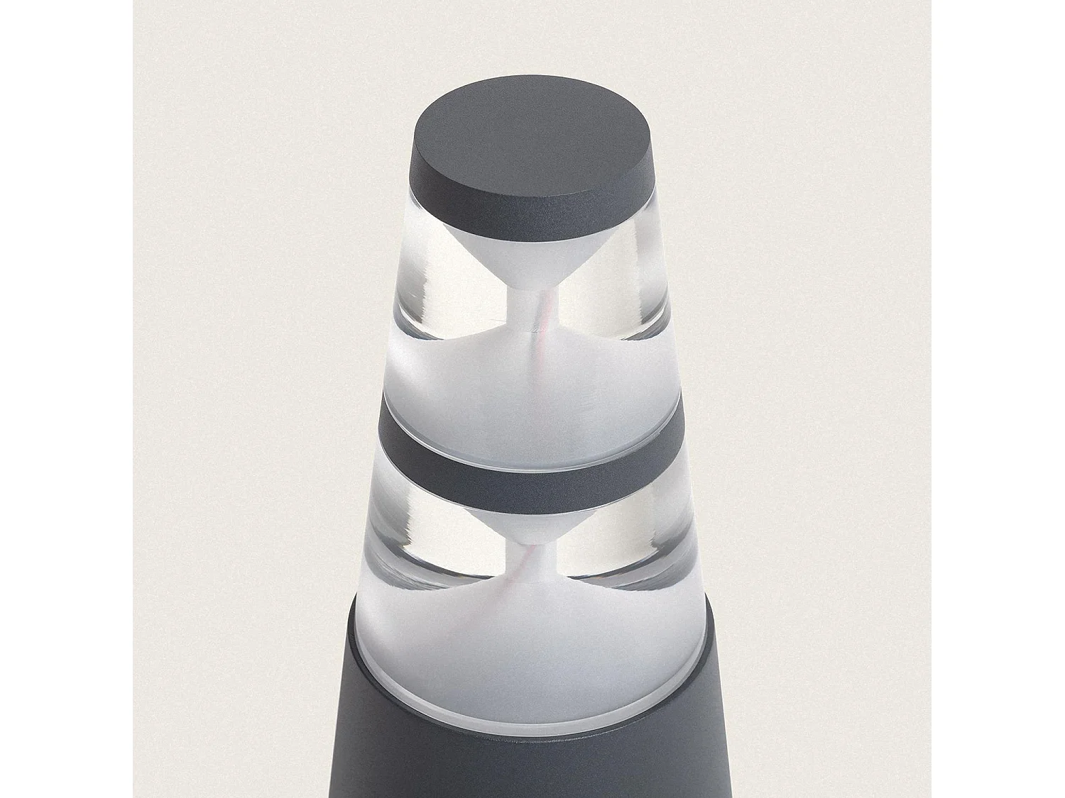 Lampioncino per Esterni LED 8W Superficie 38cm Doppio Danko Antracite