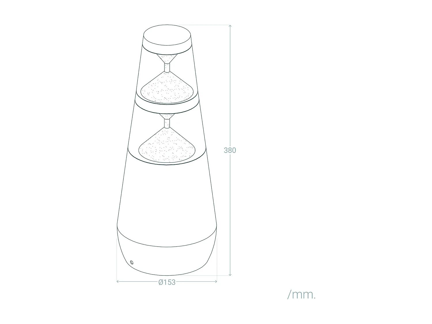Lampioncino per Esterni LED 8W Superficie 38cm Doppio Danko Antracite