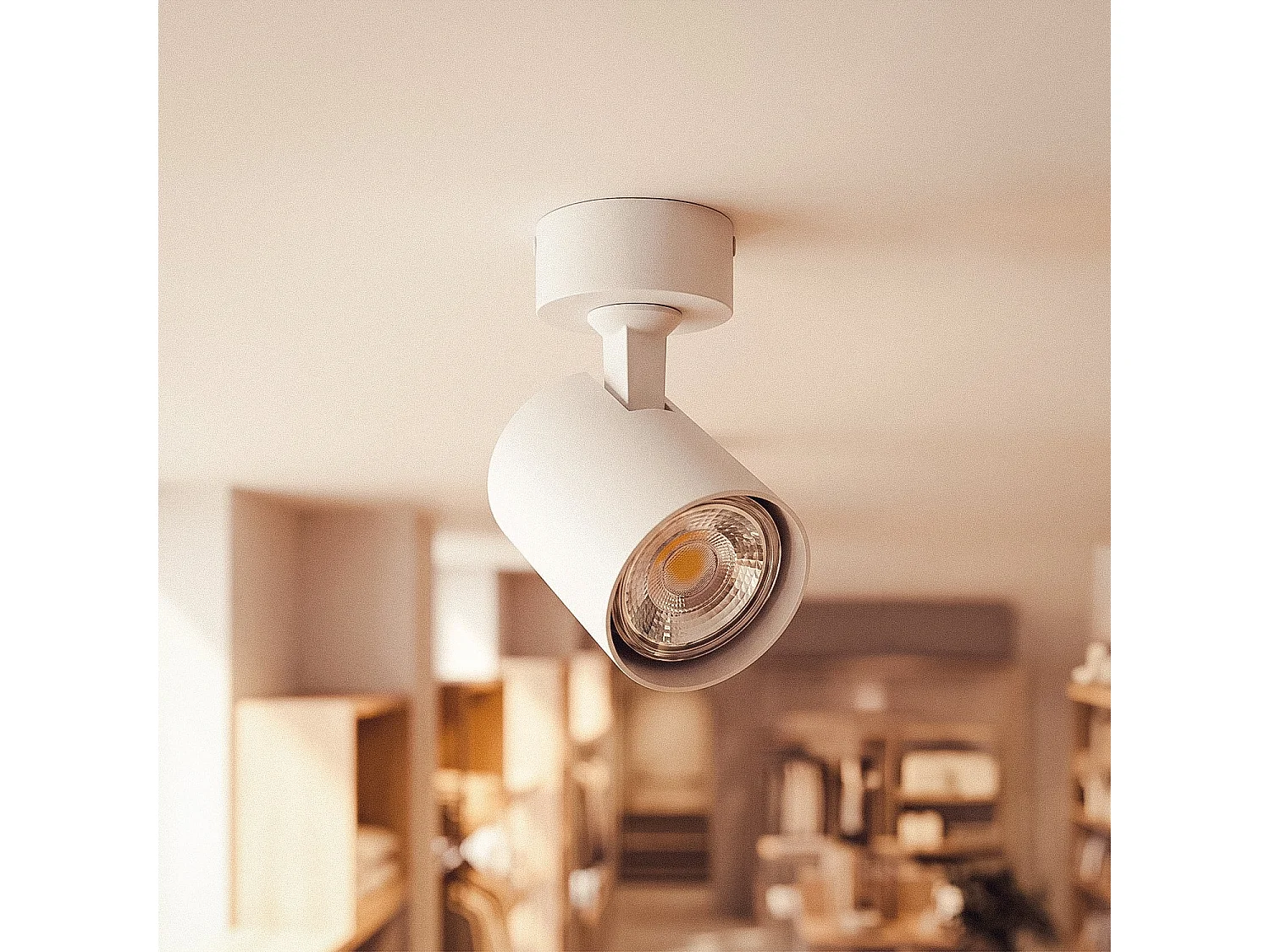 Lámpara de Techo Orientable Aluminio Nona Blanco Blanco