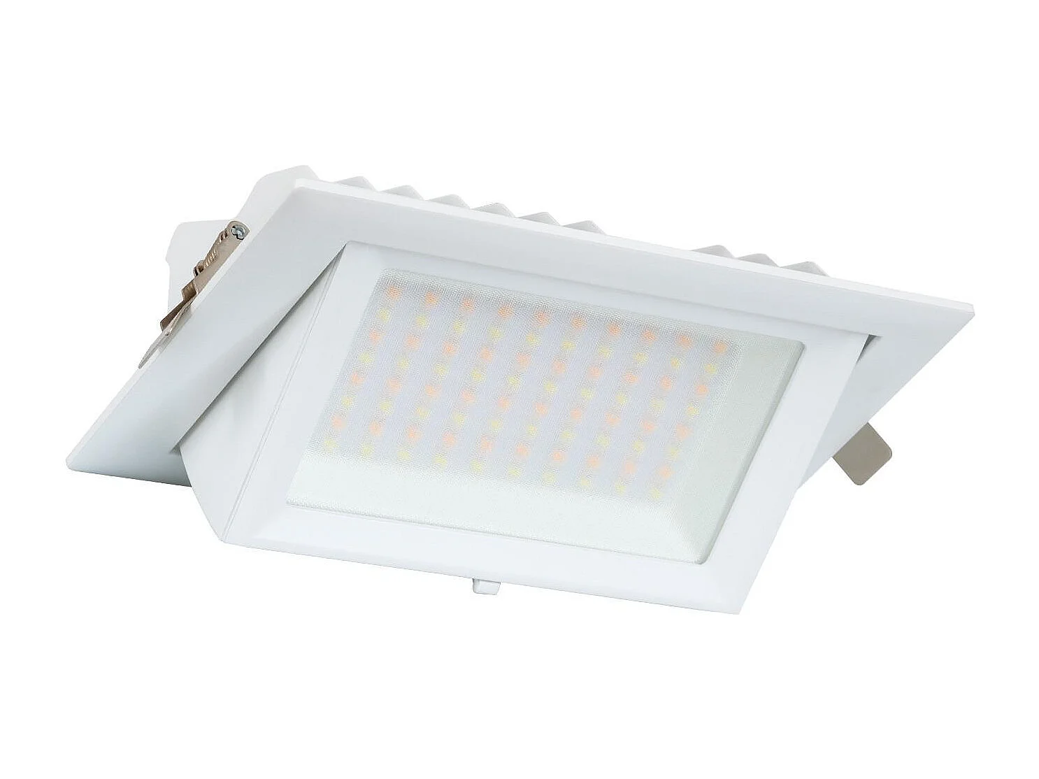 Spot Downlight LED 38W Rectangulaire Orientable  130 lm/W LIFUD Coupe 210x125 mm Blanc Chaud  3000K