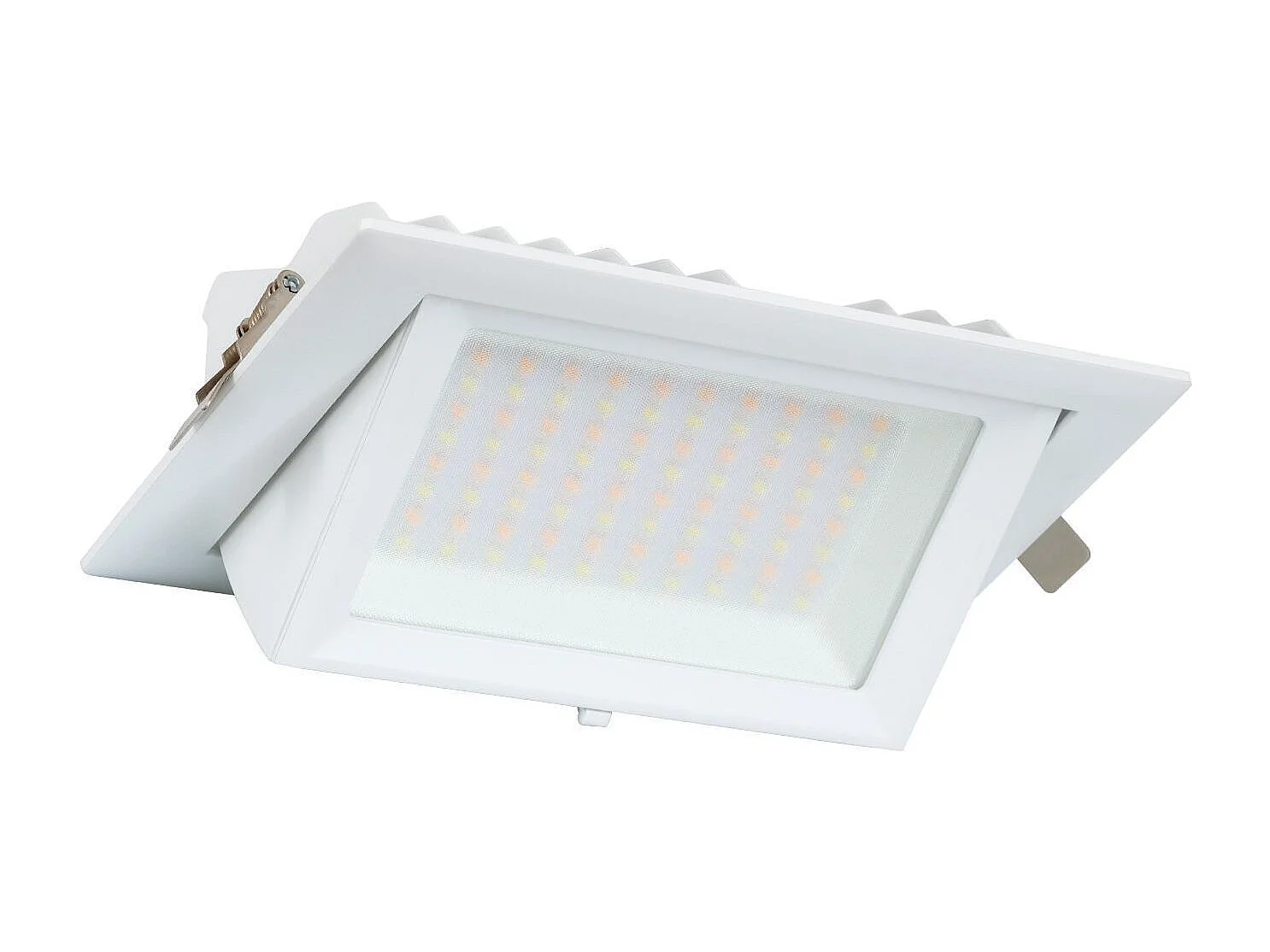 Spot Downlight LED 38W Rectangulaire Orientable  130 lm/W LIFUD Coupe 210x125 mm Blanc Chaud  3000K