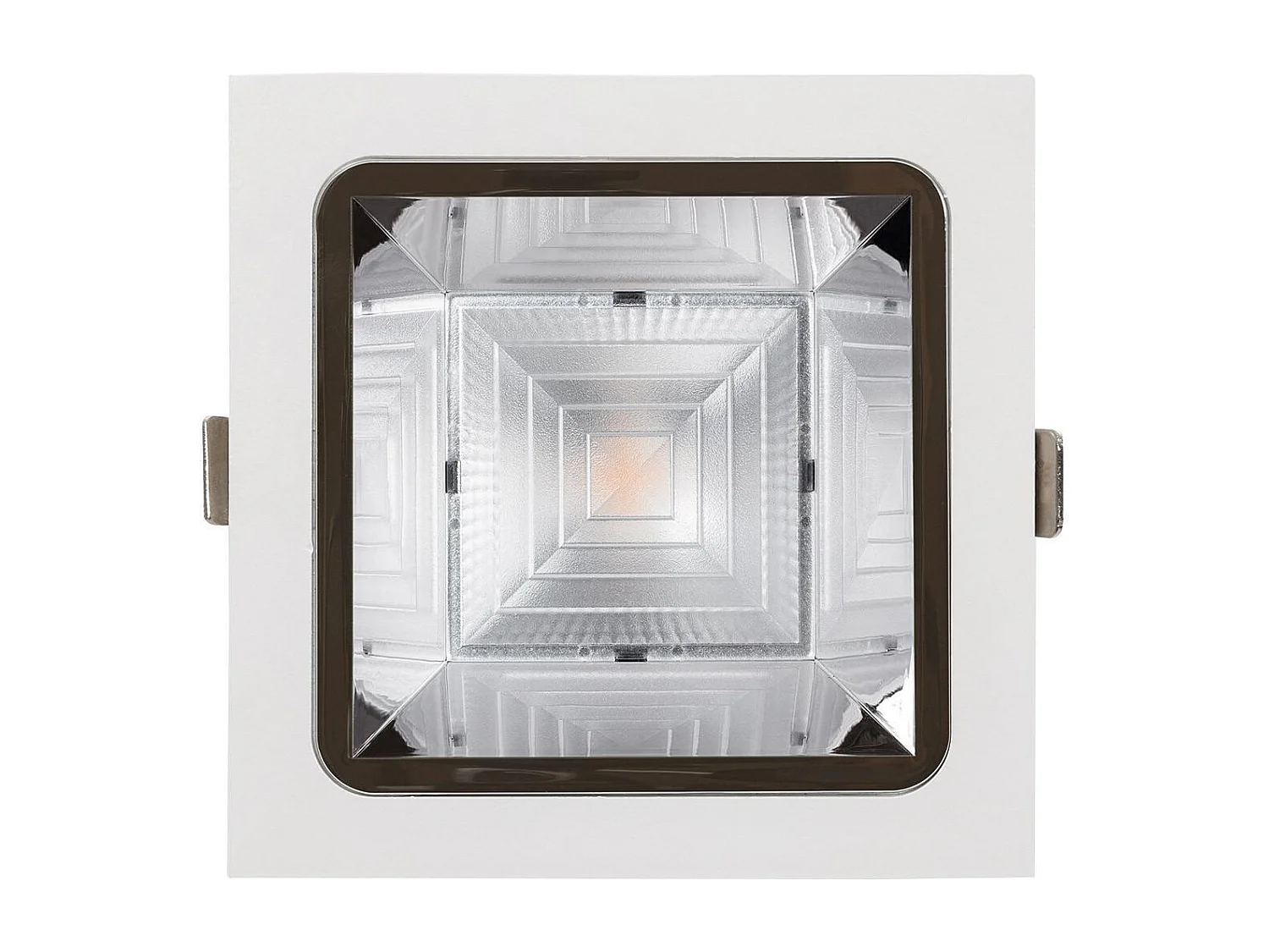 Downlight LED 10W Carrée Premium CRI90  Coupe 100x100 mm 2700K Blanc chaud