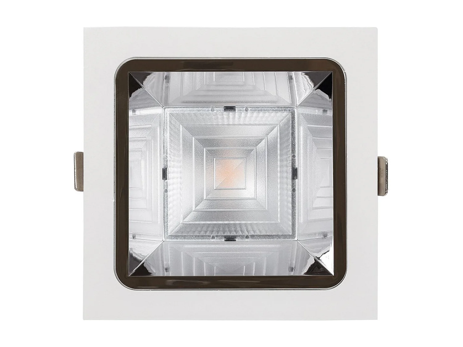 Downlight LED 10W Carrée Premium CRI90  Coupe 100x100 mm 2700K Blanc chaud