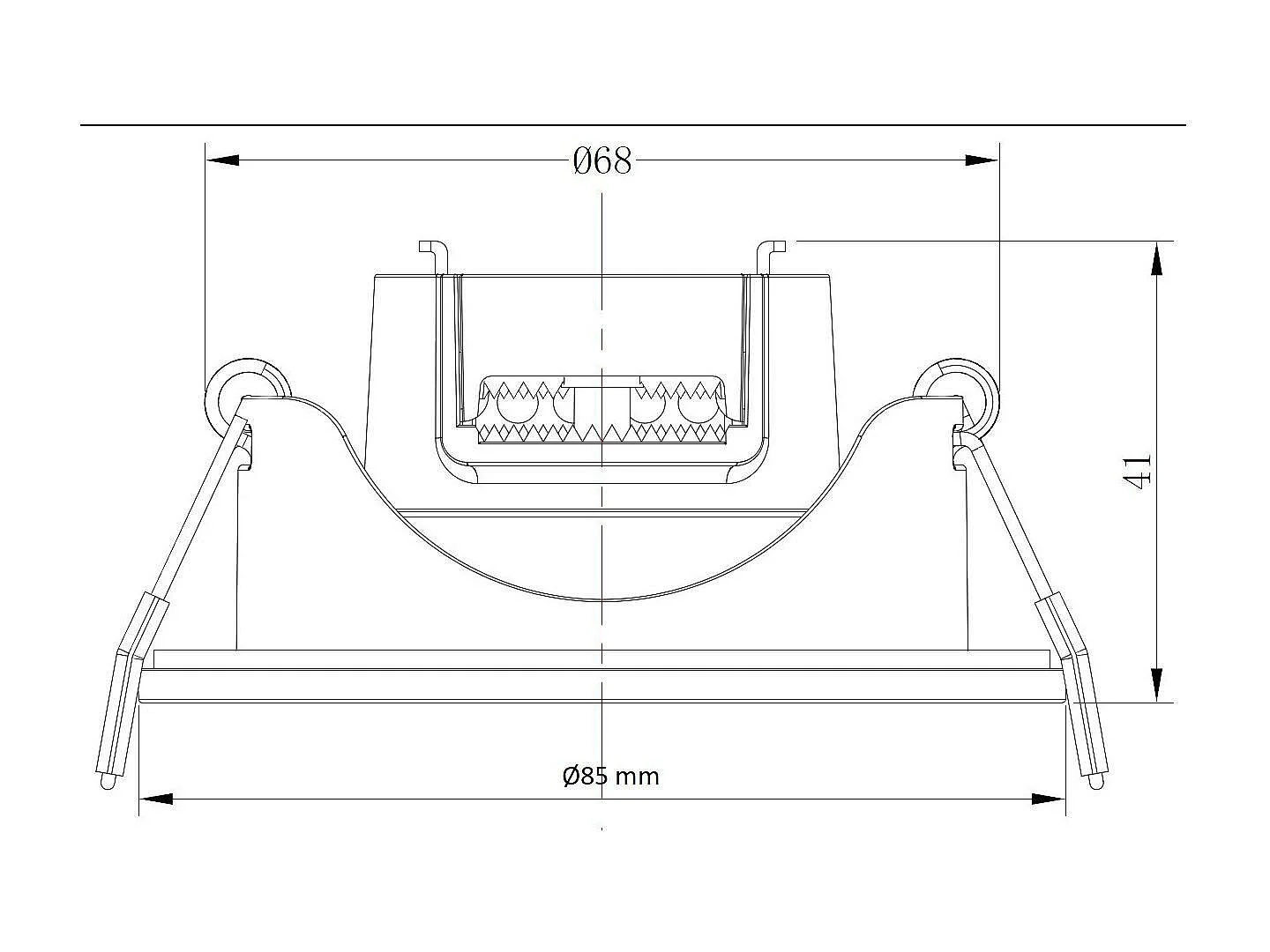Foco Downlight LED 4W Circular Corte Ø 68 mm