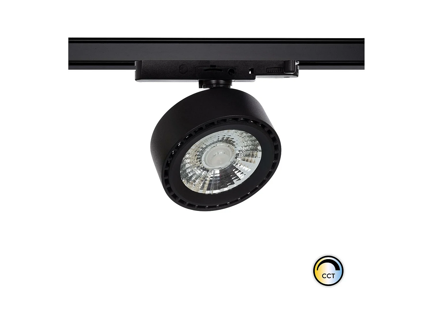 Spot LED sur Rail Triphasé 30W Onuba CCT Sélectionnable Noir Sélectionnable (chaud-neutre)
