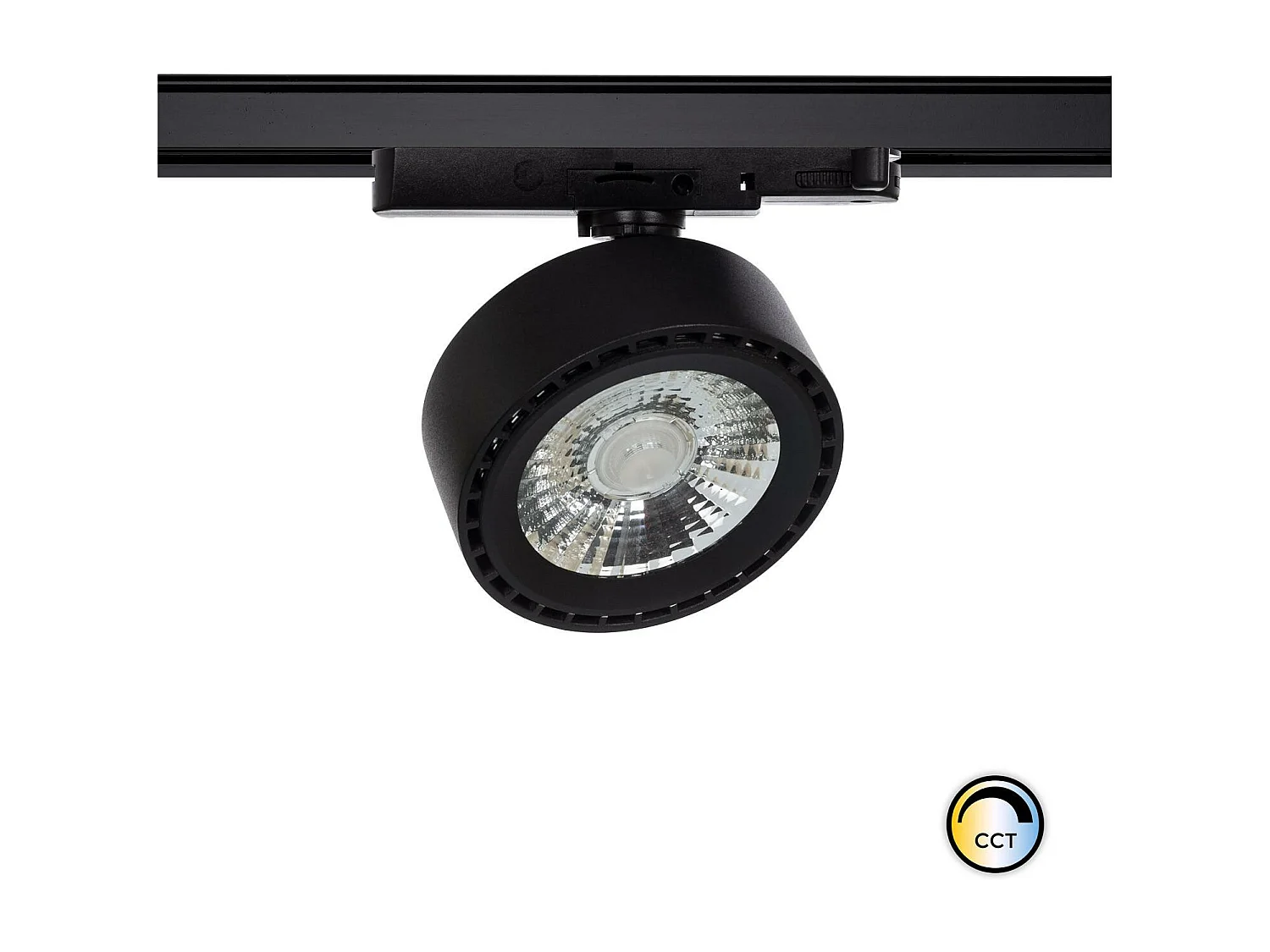 Spot LED sur Rail Triphasé 30W Onuba CCT Sélectionnable Noir Sélectionnable (chaud-neutre)