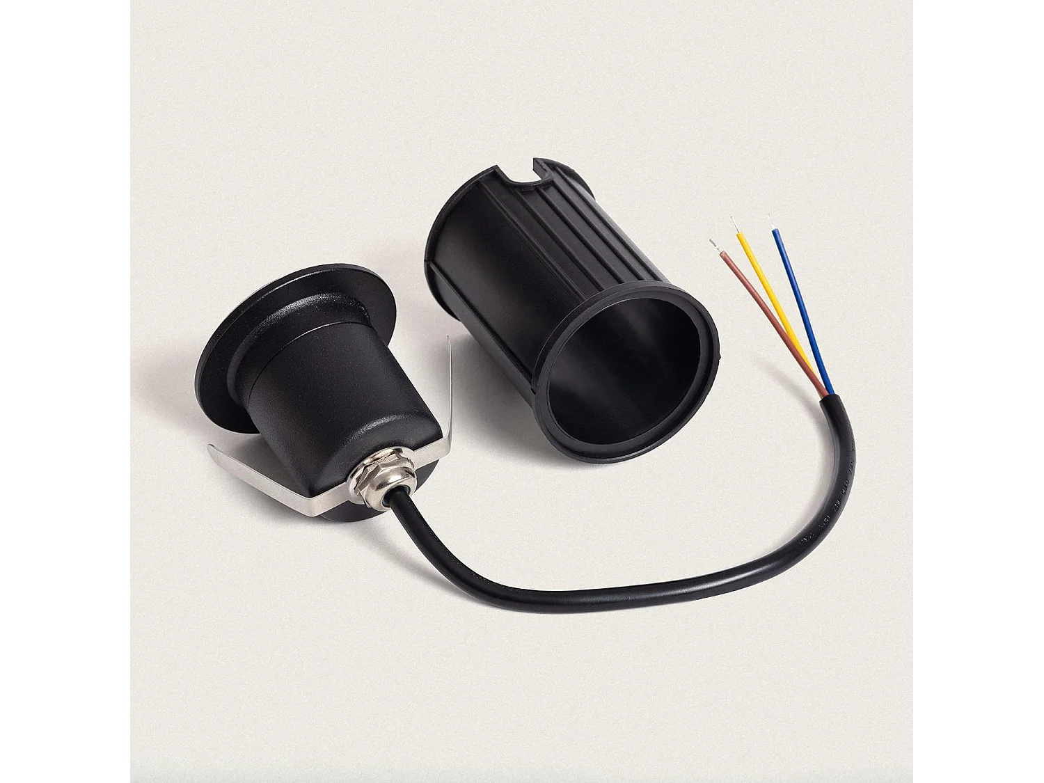 Baliza Exterior LED 3W Empotrable Suelo Letso 4L Negro